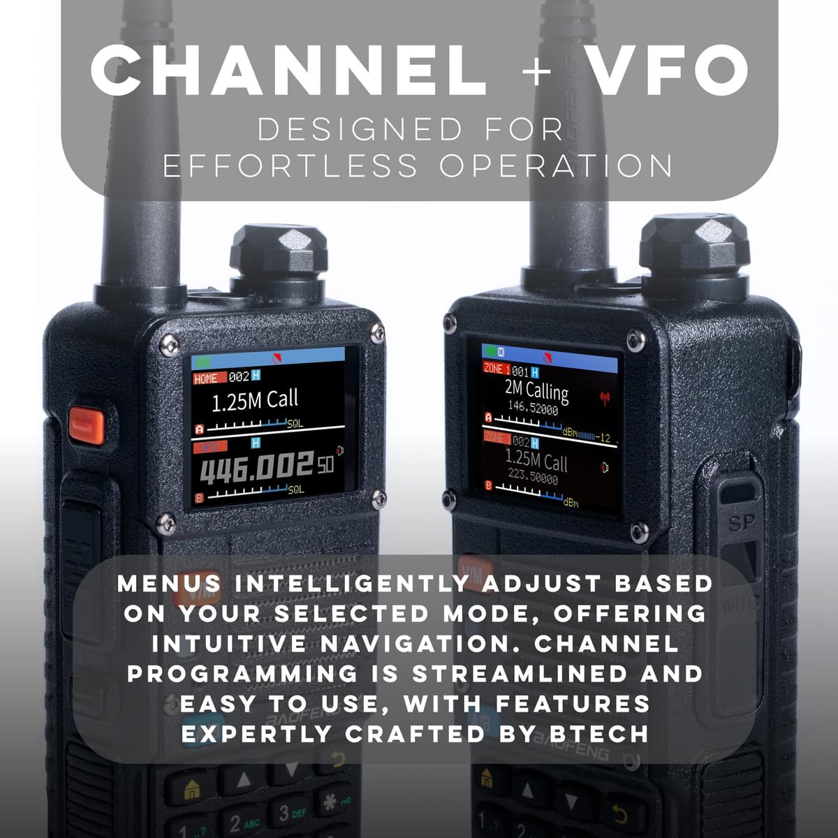 BAOFENG BF-F8HP PRO 10 W Tri-Band Two-Way Radio – UV-5R 7th Gen, 1000 Channels, GPS & NOAA Weather, Aviation/VHF/UHF/1.25 m Scanner, IP54 Rugged, USB-C Rechargeable Battery — view 5
