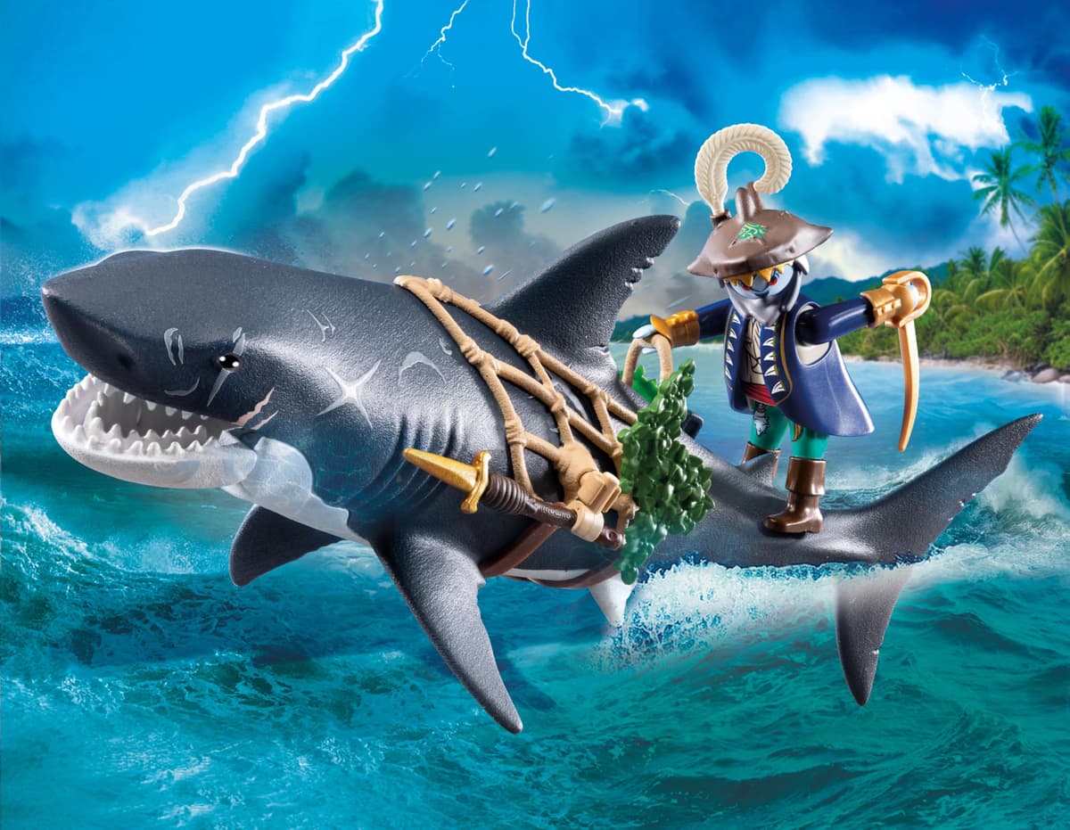 PLAYMOBIL | Pirates | Peligro con el tiburón Gigante | Juguete Pirata | Figuras de Juguete | Juguete para niños y niñas a Partir de 4 años | 71793 — view 4