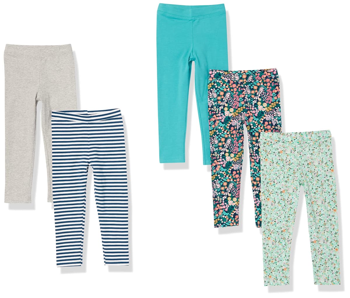 Amazon Essentials Girls and Toddlers' Leggings, Multipacks — view 11