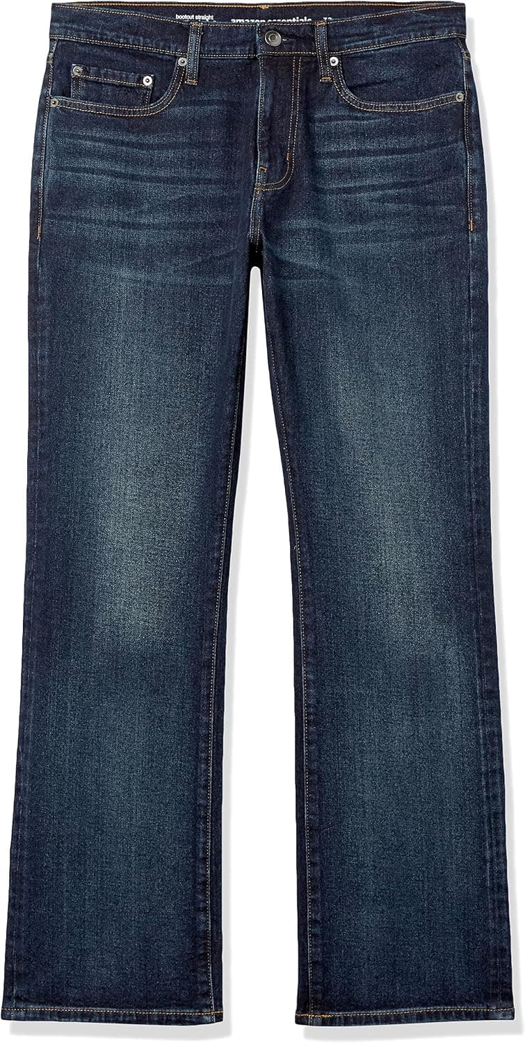 Amazon Essentials Men's Straight-Fit Bootcut Jeans - Discontinued Colours 33W / 30L Dark Wash — view 6