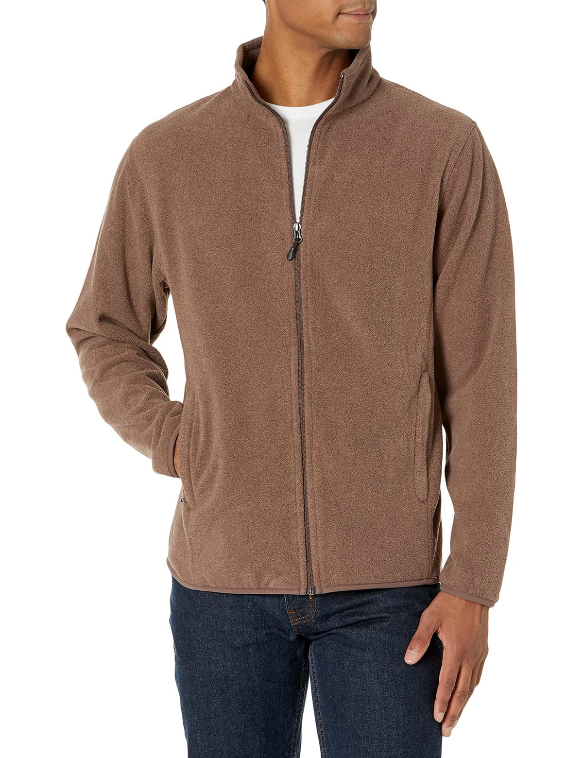 Amazon Essentials Chaqueta de Felpa con Cremallera Completa (Disponible en Tallas Grandes y Largos Especiales) Hombre