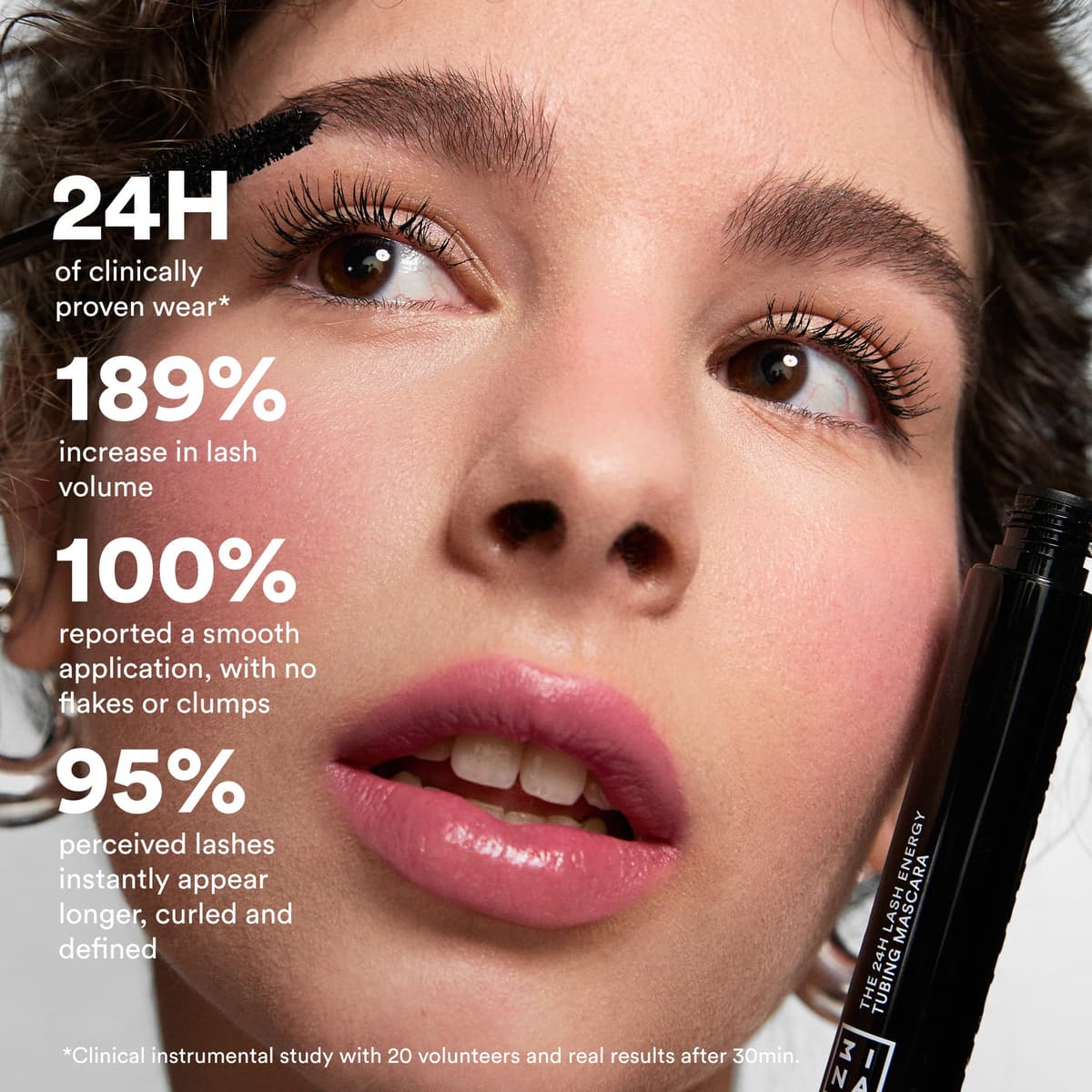 3INA MAKEUP - The 24H Lash Energy Tubing Mascara 900 - Black Mascara for Volume and Length - With Panthenol - Long Lasting — view 5