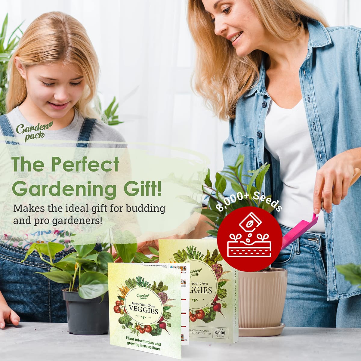 Garden Pack Grow Your Own Vegetable Seeds - 20 Packets Variety – High Yield Seeds for Growing Veggies at Home – 8,000 Heirloom Seeds Gardening Gifts — view 5
