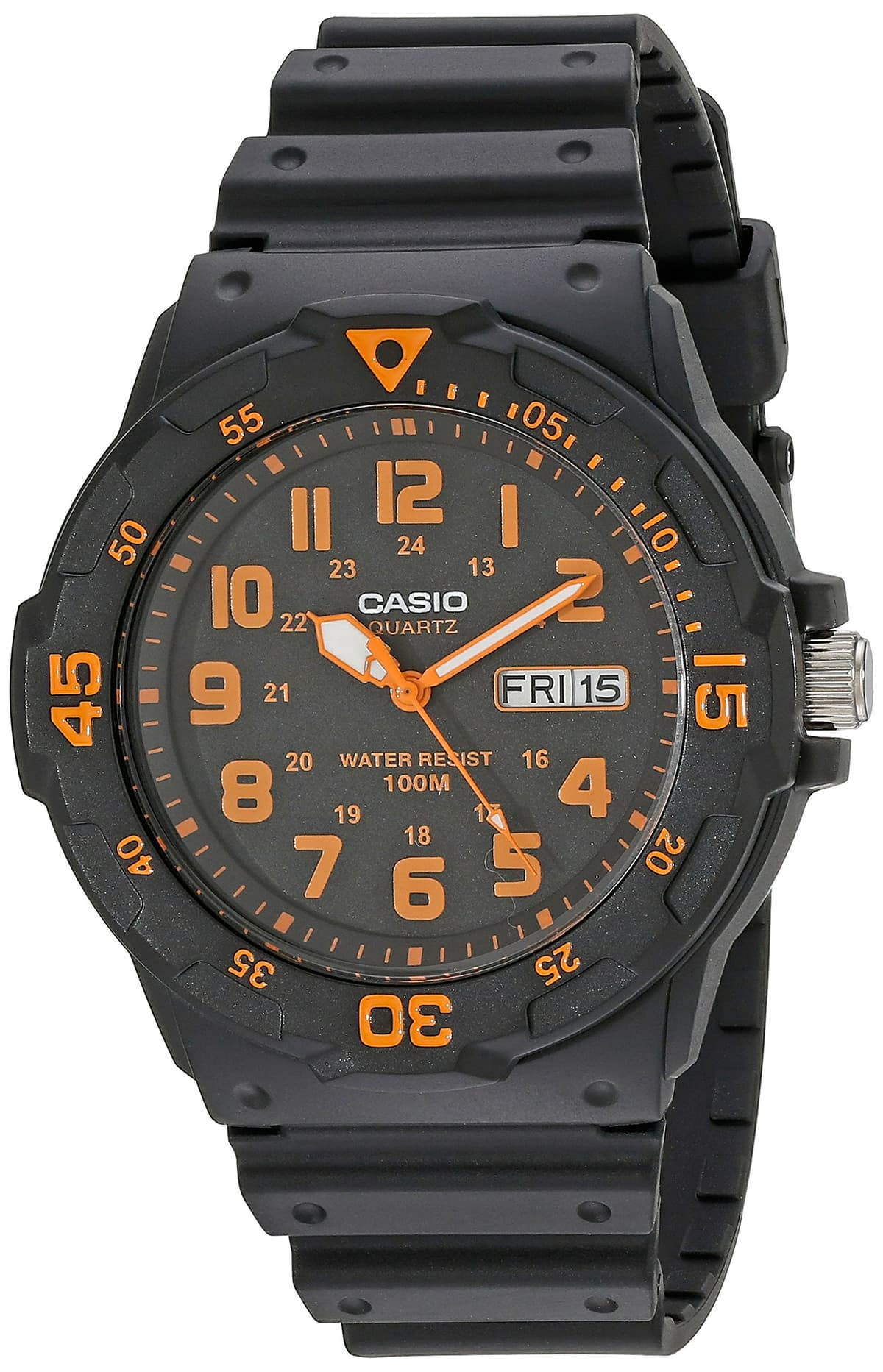 Casio Men's Quartz Day-Date Indicator Black Resin Dive Watch (Model: MRW200H-1BV) — view 5