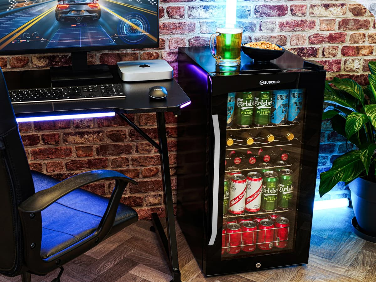 Subcold Ace90 LED Touch Control Beer Fridge With Glass Door | Premium Drinks & Wine Fridge | Black Alu Handle, Auto Defrost, Lockable | 91 Cans | Ideal for Home Bar Undercounter — view 7