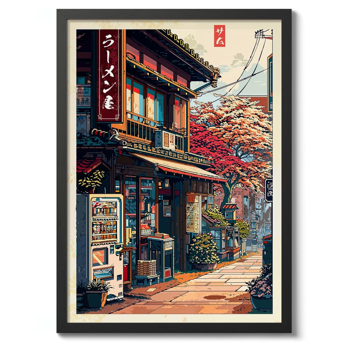 Tokyo Tea House Anime Woodblock Poster Modern Ukiyo-E, Japanese Cartoon Illustration Print, Archival Matte, A4 (Print Only) - 29.7x21cm — view 27