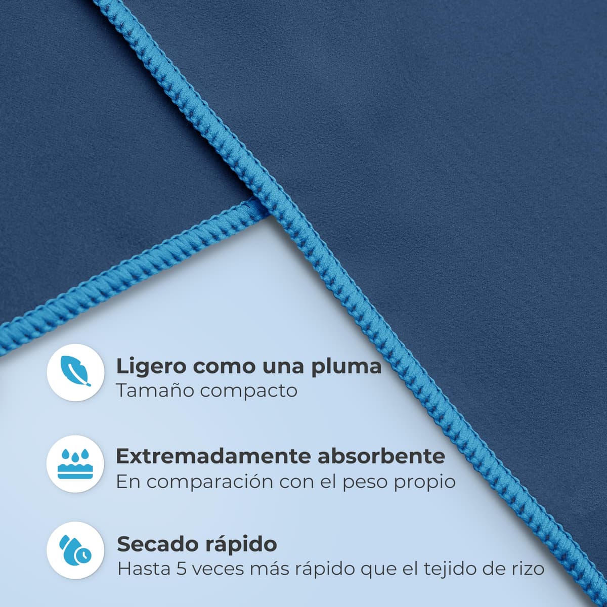 NirvanaShape Toallas de Microfibra | Absorbentes, Ligeras, de Secado rápido | Toallas de baño, Toalla de Viaje, Toallas Deportivas | Ideales para Viajar, IR al Gimnasio, la Playa, Practicar Yoga — view 2