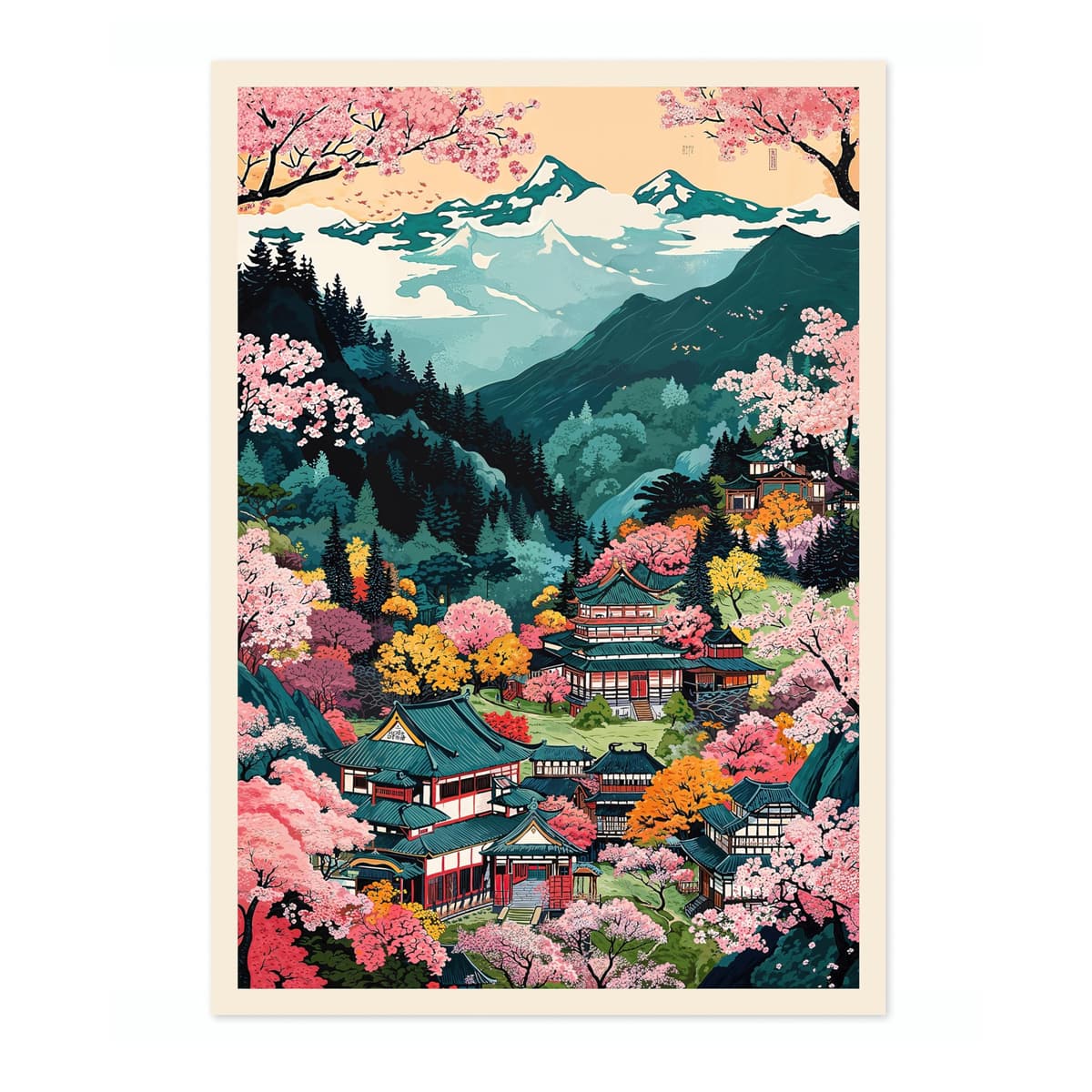Tokyo Tea House Anime Woodblock Poster Modern Ukiyo-E, Japanese Cartoon Illustration Print, Archival Matte, A4 (Print Only) - 29.7x21cm — view 41