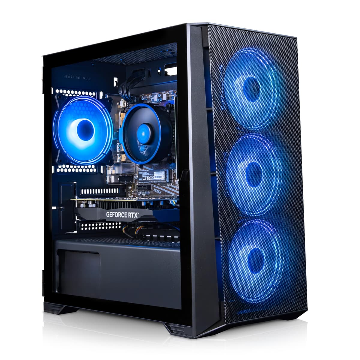 ADMI Gaming PC, AMD Ryzen 5 5500, NVIDIA RTX 3050 6GB GDDR6, 16GB DDR4, 1TB NVMe, X= Airflow RGB (Black), WiFi, Windows 11