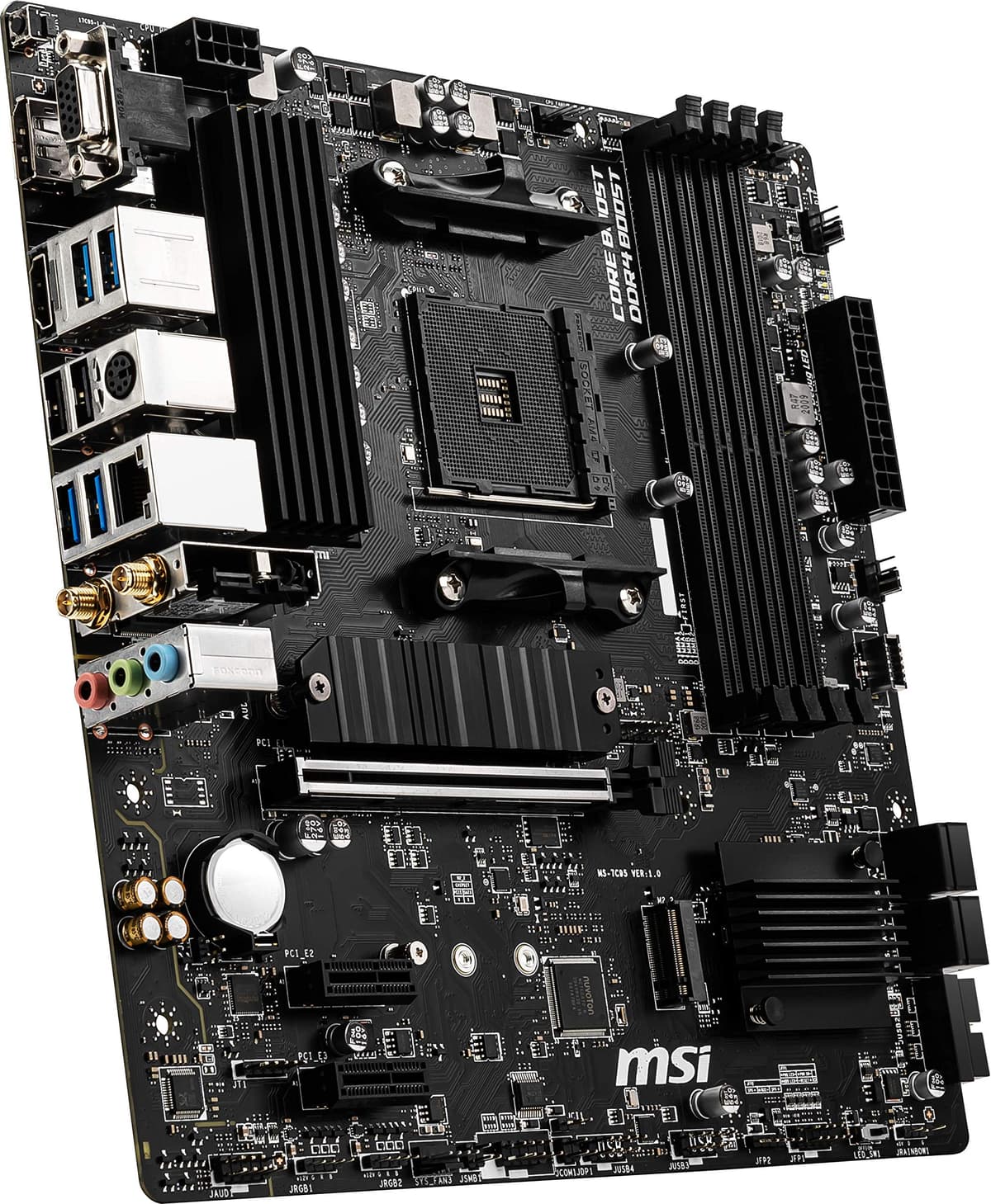 MSI B550M PRO-VDH WIFI Motherboard M-ATX - Supports AMD Ryzen 5000 Series Processors, AM4, DDR4 Boost (4400MHz/OC), 1 x PCIe 4.0 x16, 3 x PCIe 3.0 x16, 1 x M.2 Gen4, 1 x M.2 Gen3, Gigabit LAN, Wi-Fi 6 — view 2