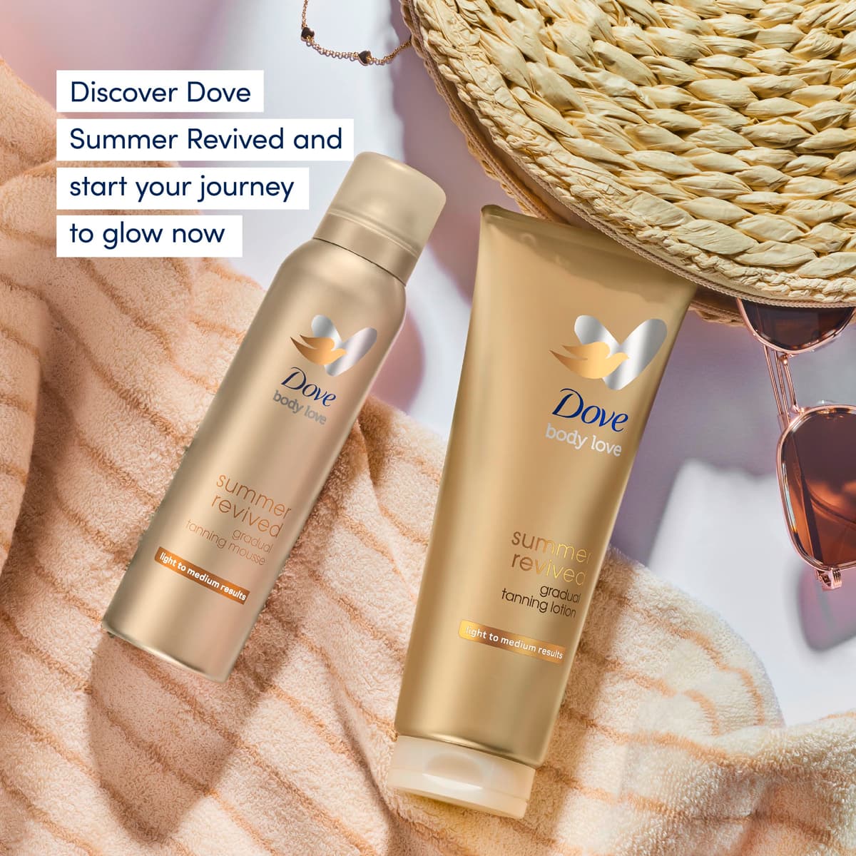 Dove Light to Medium Self Tan Lotion 1 Gradual Tan Lotion For Sun-Kissed Skin Tanning Lotion For All Skin Types 200 ml — view 2