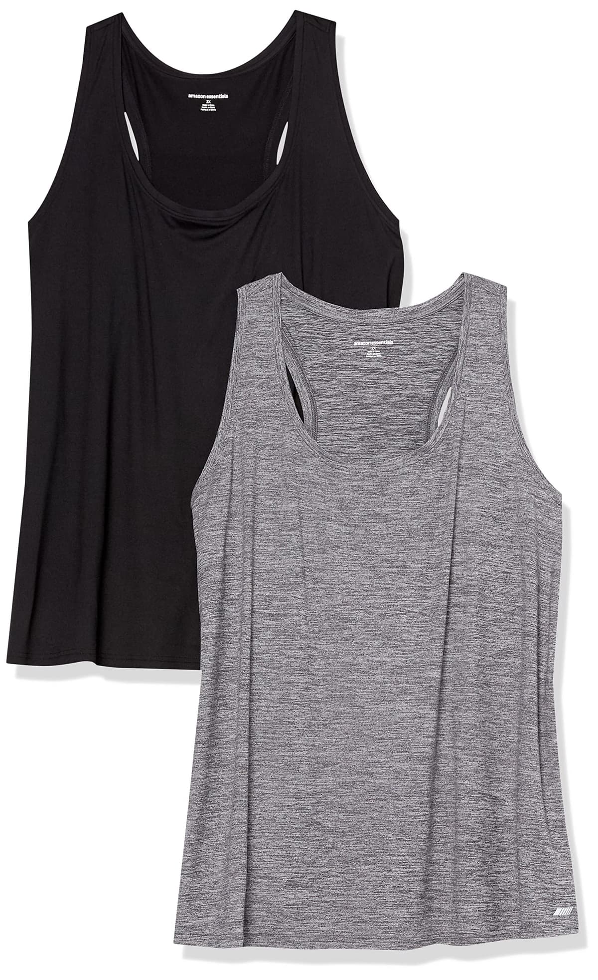 Amazon Essentials Top Deportivo Elástico de Entrenamiento, Secado Rápido y Espalda Nadadora (Tallas Grandes) Mujer, Paquetes Múltiples — view 12