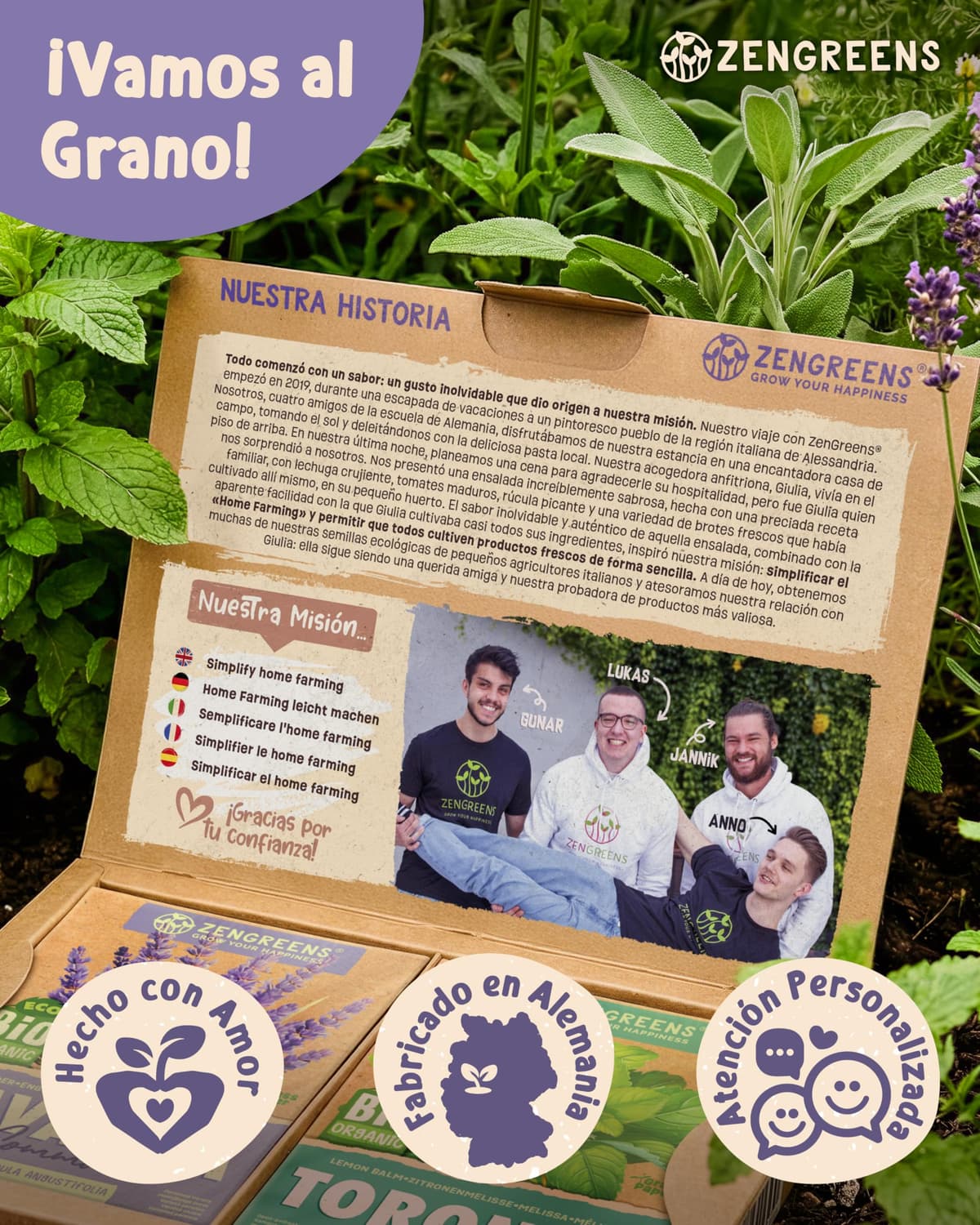 ZenGreens® - Set de semillas de hierbas medicinales y para infusiones eco - 10 variedades para cultivar fácilmente en el jardín, balcón o parterre elevado - Sementes verduras — view 5