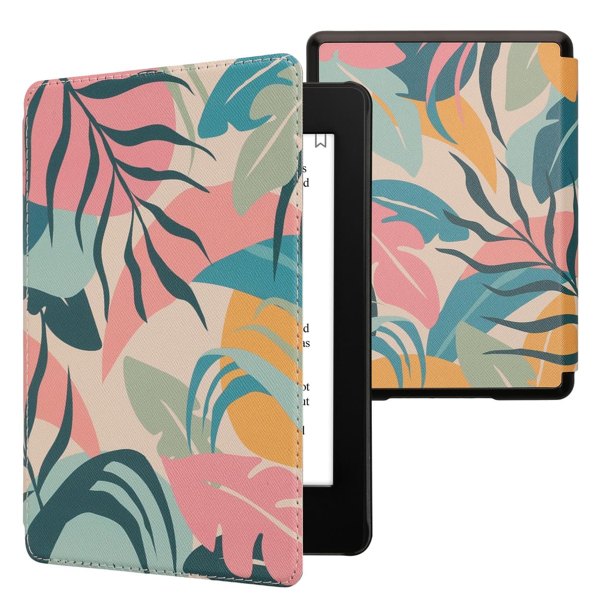 kwmobile Cover for Amazon Kindle Paperwhite (2024)/Colorsoft Case - eReader Cover with auto sleep funktion - Cosmic Nature with Blue/Grey/Black — view 17
