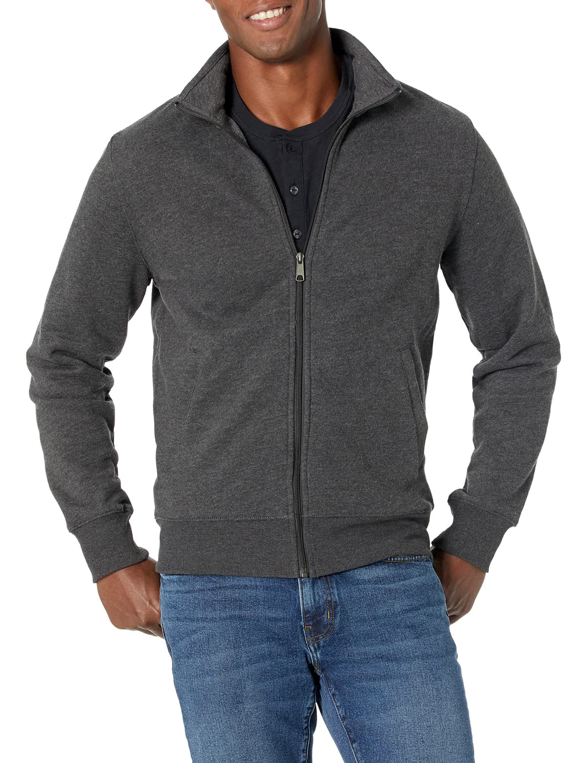 Amazon Essentials Sudadera de Forro Polar con Cremallera y Cuello Semicisne, Corte Estándar y Peso Medio Hombre — view 11