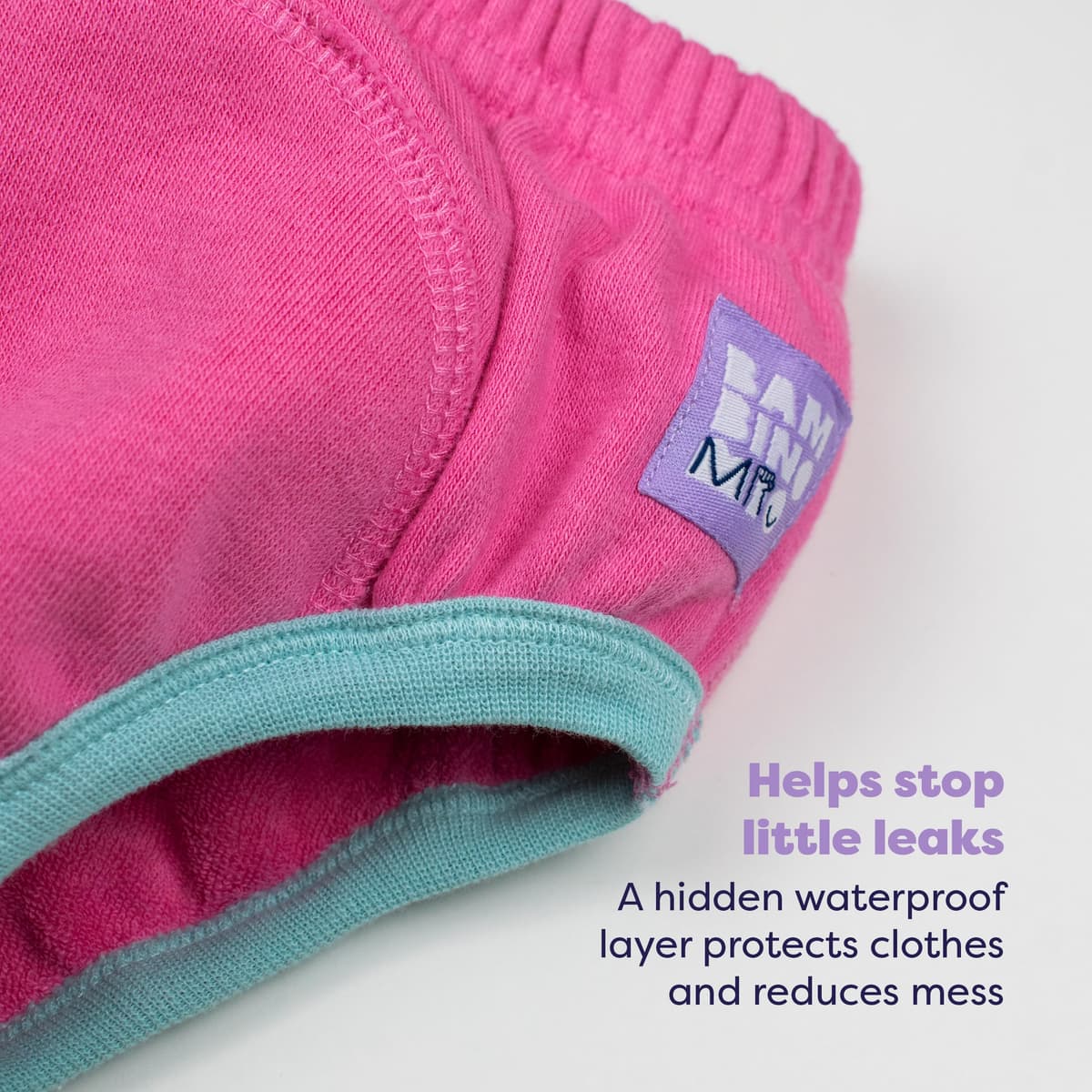 Bambino Mio Potty Training Pants for Boys and Girls - (Age 2-3 Years) Pink, Reusable Cotton Underwear for Toddlers — view 4