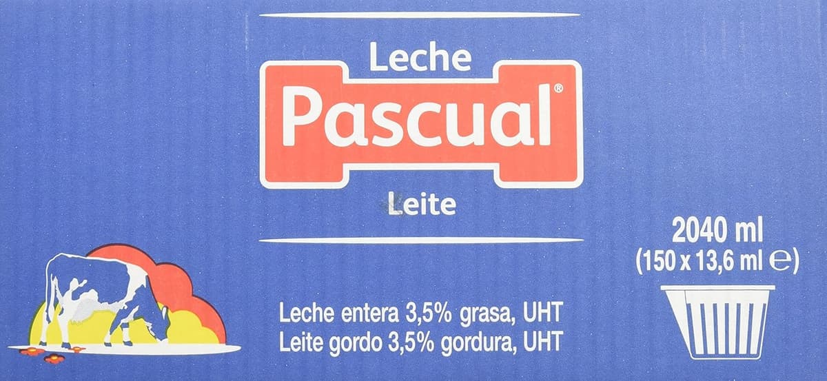Calidad Pascual - Leche Pascual Entera - Caja de 150 Tarrinas de 14 ml - Monodosis, Sin necesidad de refrigeración — view 3