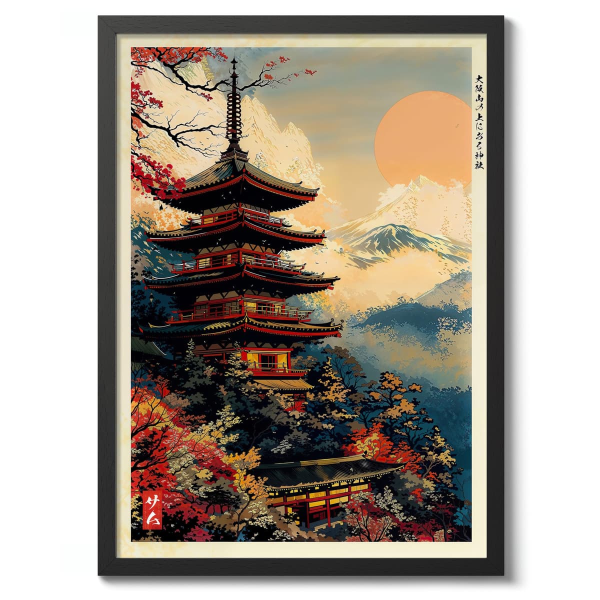 Tokyo Tea House Anime Woodblock Poster Modern Ukiyo-E, Japanese Cartoon Illustration Print, Archival Matte, A4 (Print Only) - 29.7x21cm — view 39