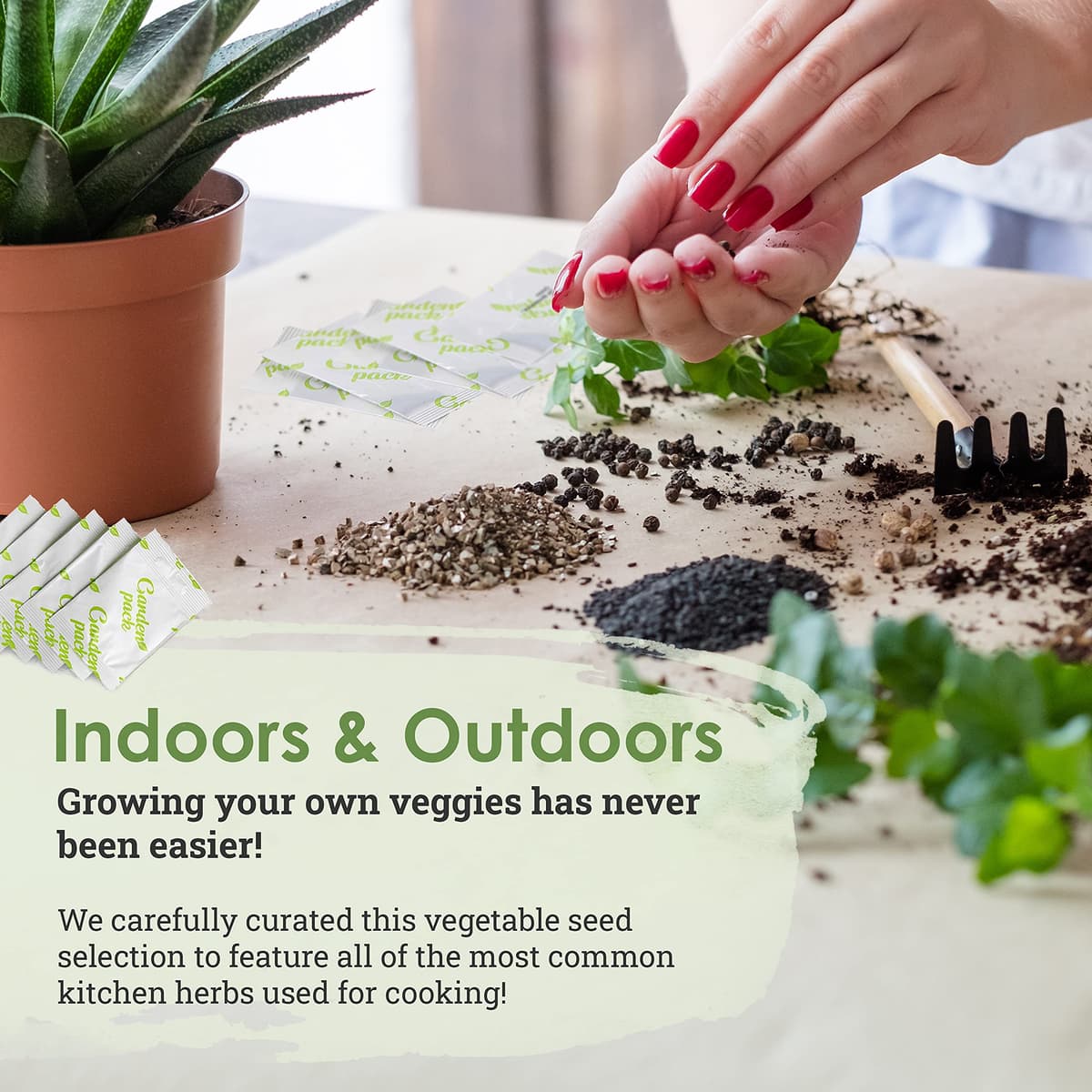 Garden Pack Grow Your Own Vegetable Seeds - 20 Packets Variety – High Yield Seeds for Growing Veggies at Home – 8,000 Heirloom Seeds Gardening Gifts — view 6