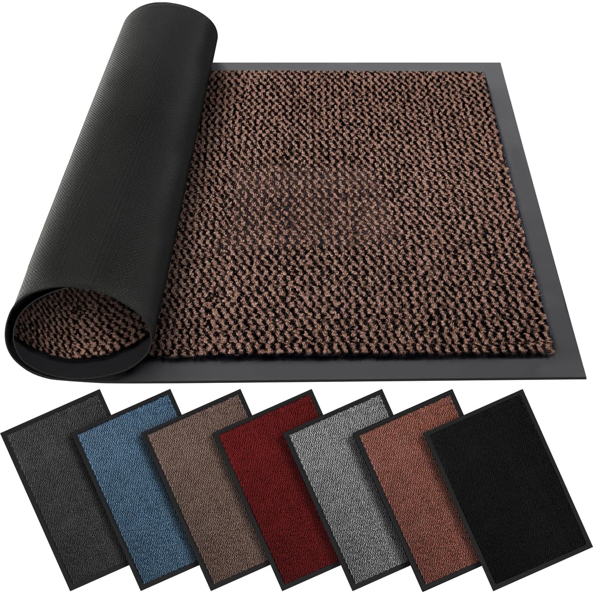 BLADO Washable Door Mats Indoor & Outdoor - Non-Slippery Heavy Duty - Stylish & Large Rubber - Perfect Dust Grabbing Doormats (Anthracite, 40cm x 60cm) — view 8
