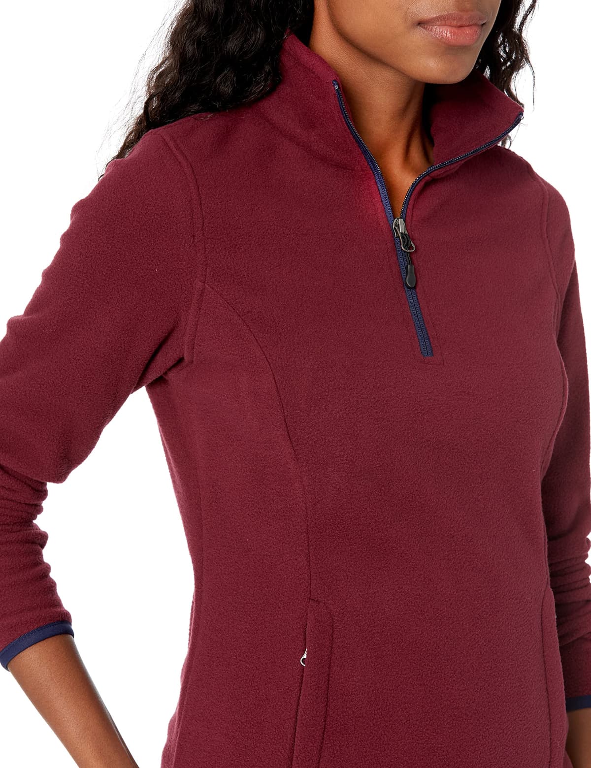 Amazon Essentials Chaqueta de Forro Polar con Cremallera de un Cuarto, Manga Larga y Ajuste Clásico - Colores interrumpidos Mujer — view 3