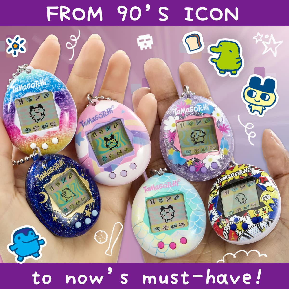 BANDAI Tamagotchi Angel Mascota Virtual Sky, Multicolor 42990 | Conviértete en su ángel guardián: aliméntalo, cuídalo, Juega y ayúdalo a evolucionar. ¡Una Mascota Celestial! +8 años — view 5
