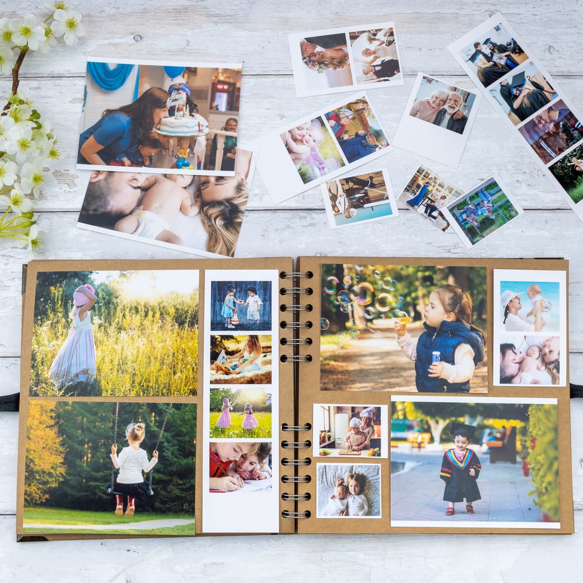 Bstorify Scrapbook Photo Albums 60 Pages (21 x 21 cm) Brown Thick Kraft Paper Scrap Book Ideal for Your Scrapbooking Albums Art & Craft Projects — view 5