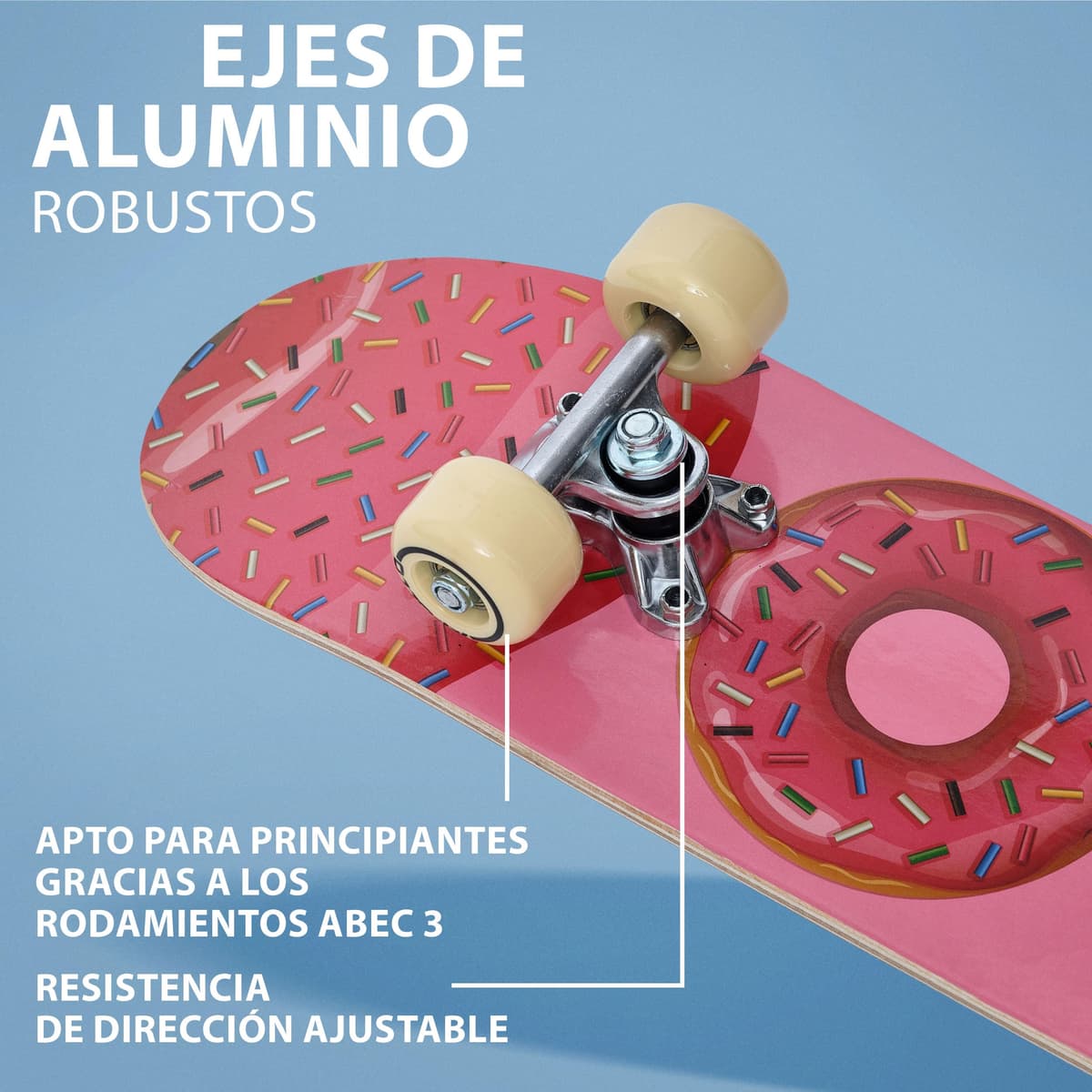 Apollo Skateboard Niño, Monopatín Niño con Cojinetes ABEC 3 y Ejes de Aluminio, Skate Completo con Diseños Geniales, Monopatines para Niños a Partir de 3 Años — view 3