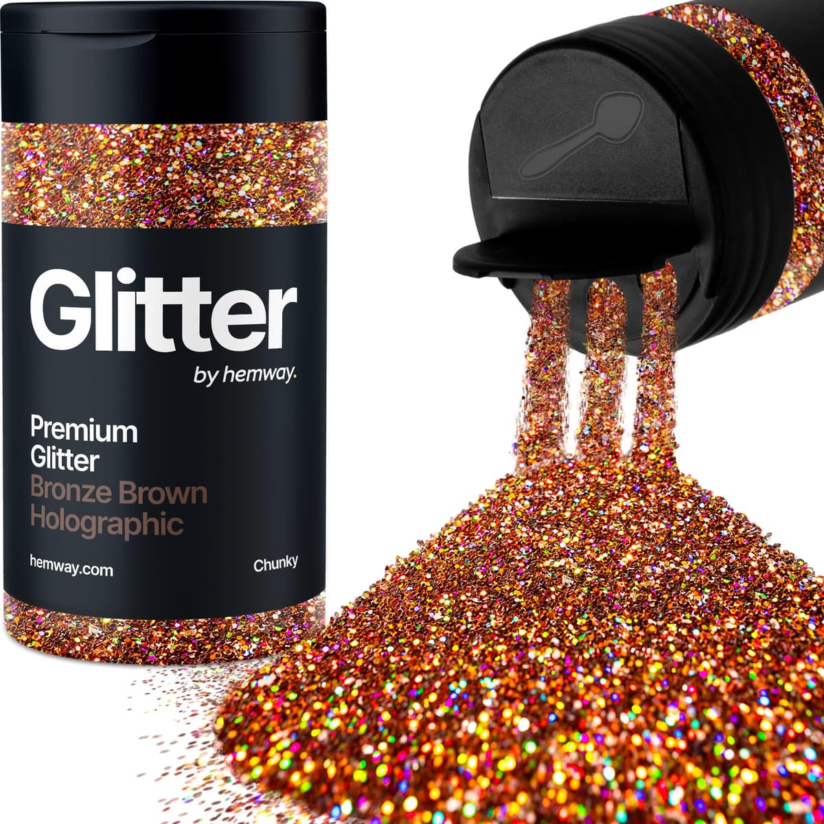 Light Rose Gold Glitter Shaker, 130g Ultrafine Glitter, Crafts 1/128" Metallic Flake Light Rose Gold Sequins, Resin & Epoxy Crafts, Decorating, Halloween, Christmas Nail, Face, Hemway — view 223