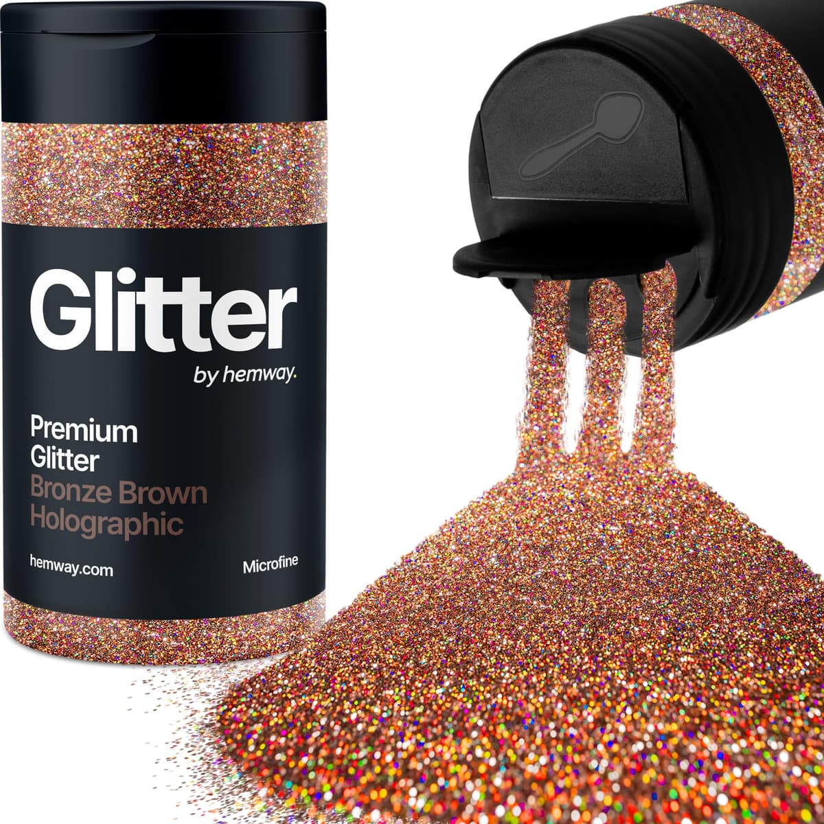 Light Rose Gold Glitter Shaker, 130g Ultrafine Glitter, Crafts 1/128" Metallic Flake Light Rose Gold Sequins, Resin & Epoxy Crafts, Decorating, Halloween, Christmas Nail, Face, Hemway — view 229