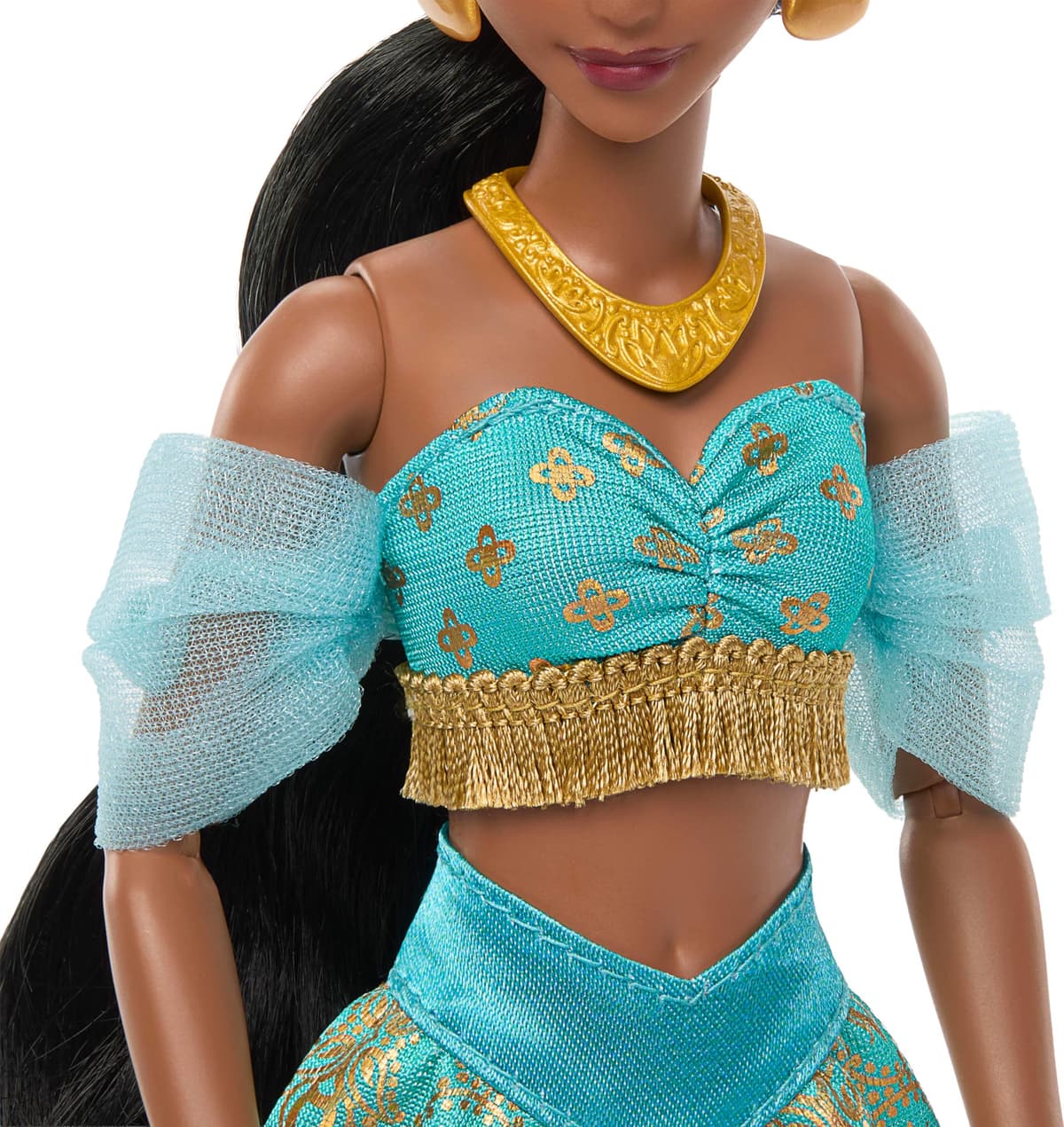 Mattel Disney Princesas Sparkling Princess Jasmine Muñeca y Accesorios con Ropa, Zapatos, Collar y Pendientes de Quita y pon, Inspirada en la película, JMP63 — view 3