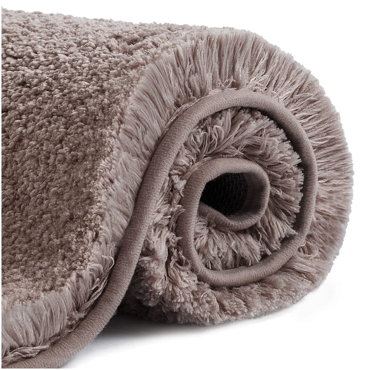 VANZAVANZU Alfombra de Ducha Antideslizante Espesa Absorbente Ultra Suave - Alfombrilla de Baño Mullido Microfibra, Lavable a Máquina - 40 x 60cm (Gris Claro) — view 16