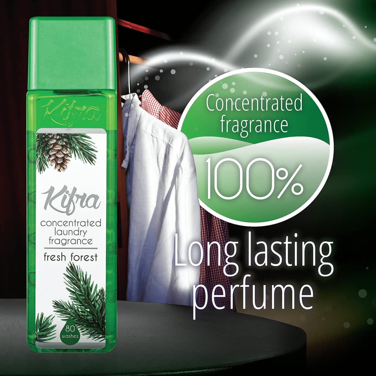 KIFRA FRESH FOREST Lavado concentrado fragancia 200ml 80 ciclos de lavado — view 5