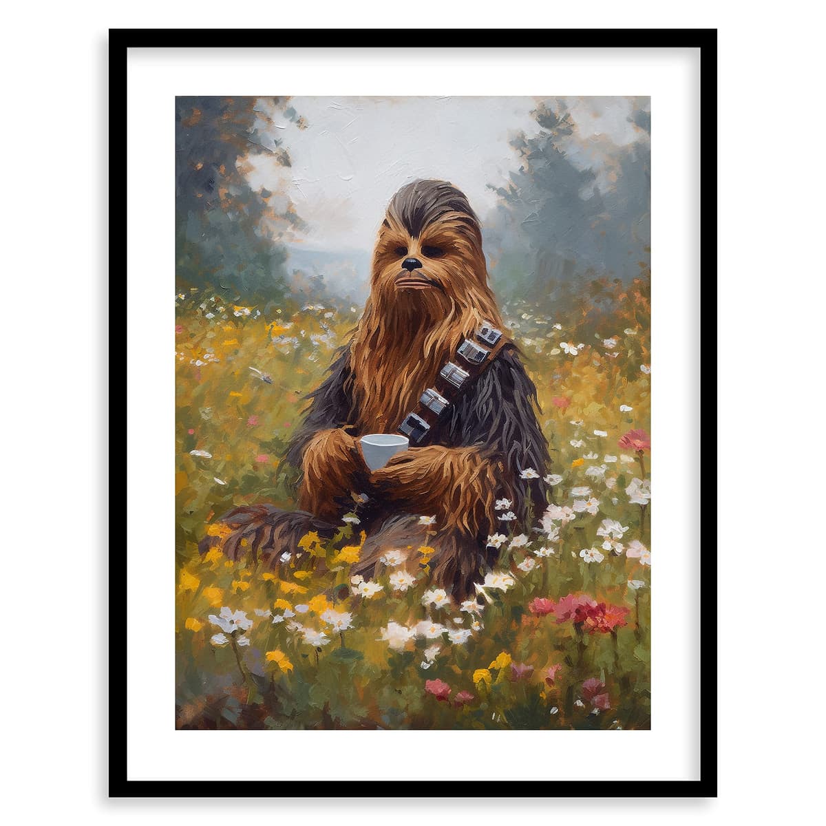 Star Wars Vintage Style Art Prints for Wall Decor - Premium Giclee for Home Decor - Aesthetic Antique Floral Modern Oil Painting Style Wall Artwork Poster Decoration, Ready to Frame