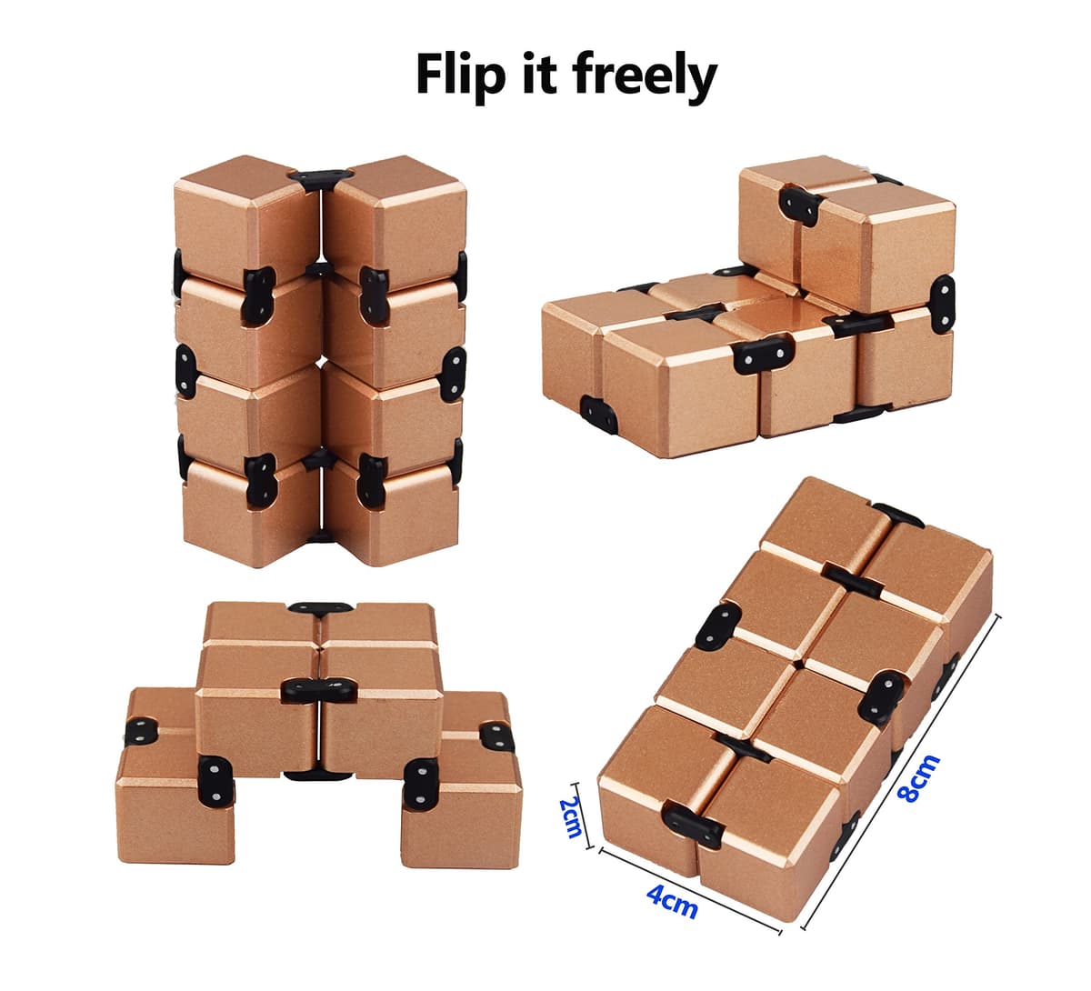 Funxim Infinity Cube Toy para Adultos y niños, versión Nueva Fidget Finger Toy Stress y Ansiedad, Killing Time Fidget Toys Infinite Cube para Office Staff — view 3