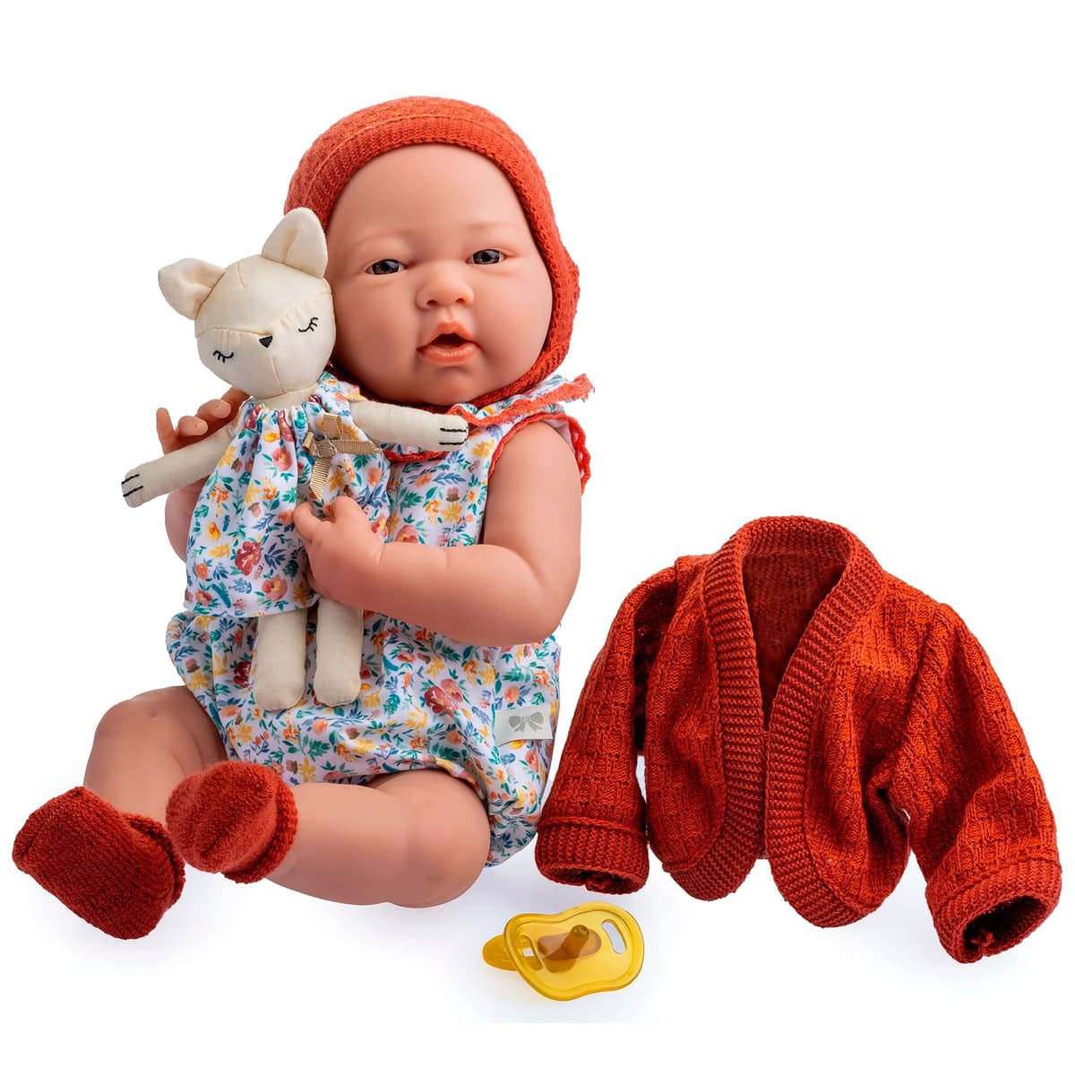JC TOYS- Muñeca La Newborn recién Nacida de 38 cm es de Vinilo Suave, Ropa de algodón Calado y Accesorios, niña, Rosa, diseñado en España por Berenguer, 2 años — view 15