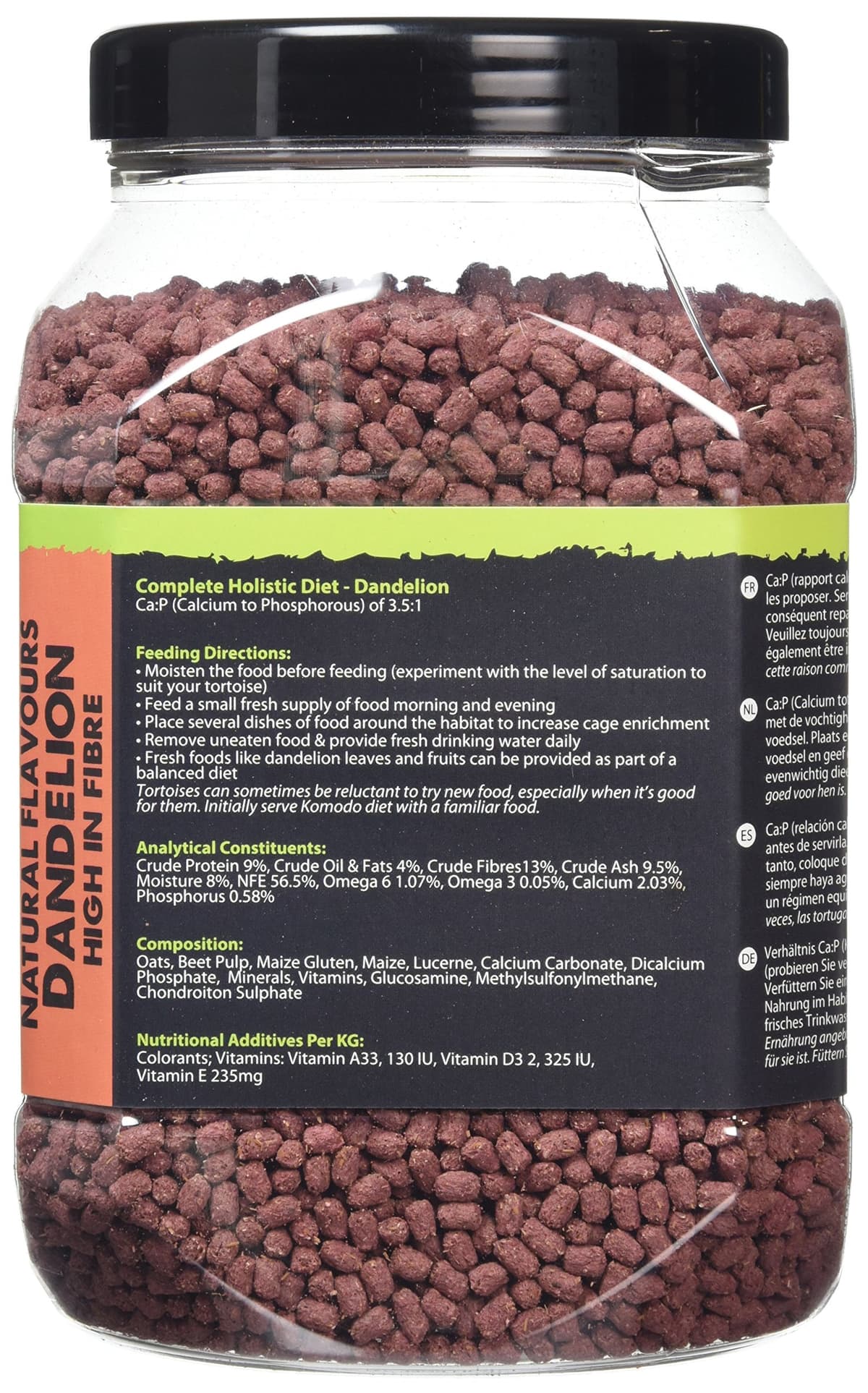 Komodo Complete Holistic Tortoise Diet, Dandelion 680 g tub — view 4
