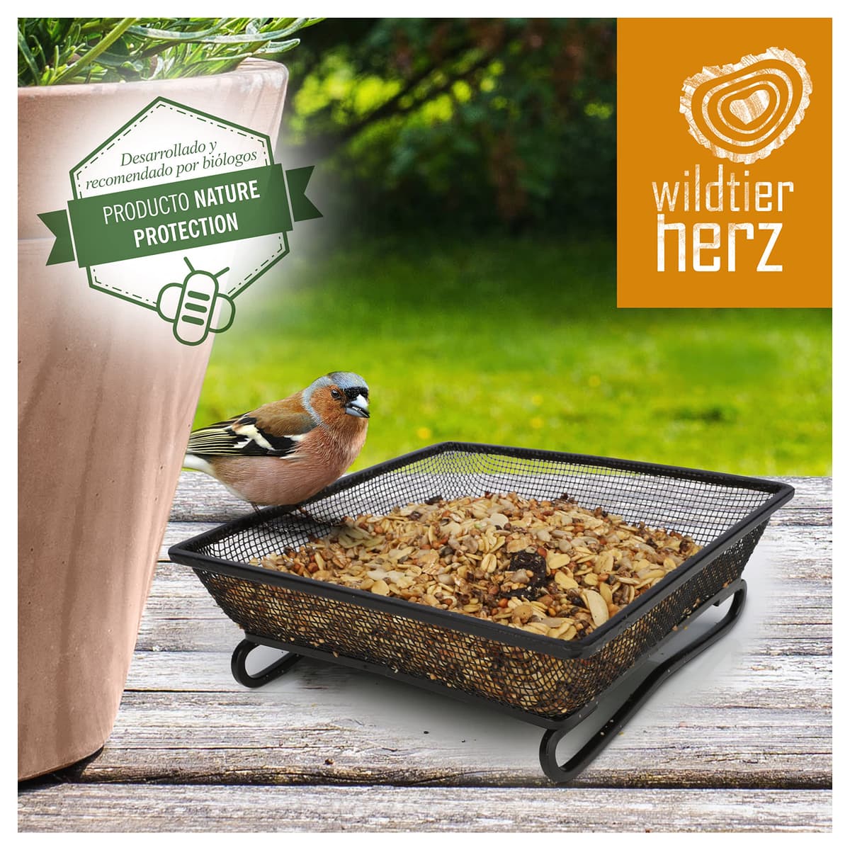 wildtier herz I Alimentación para Pájaros - sin Cáscara - Consistencia Fina (5kg) I Comida de Aves para Alimentos - Alimento para Aves — view 7