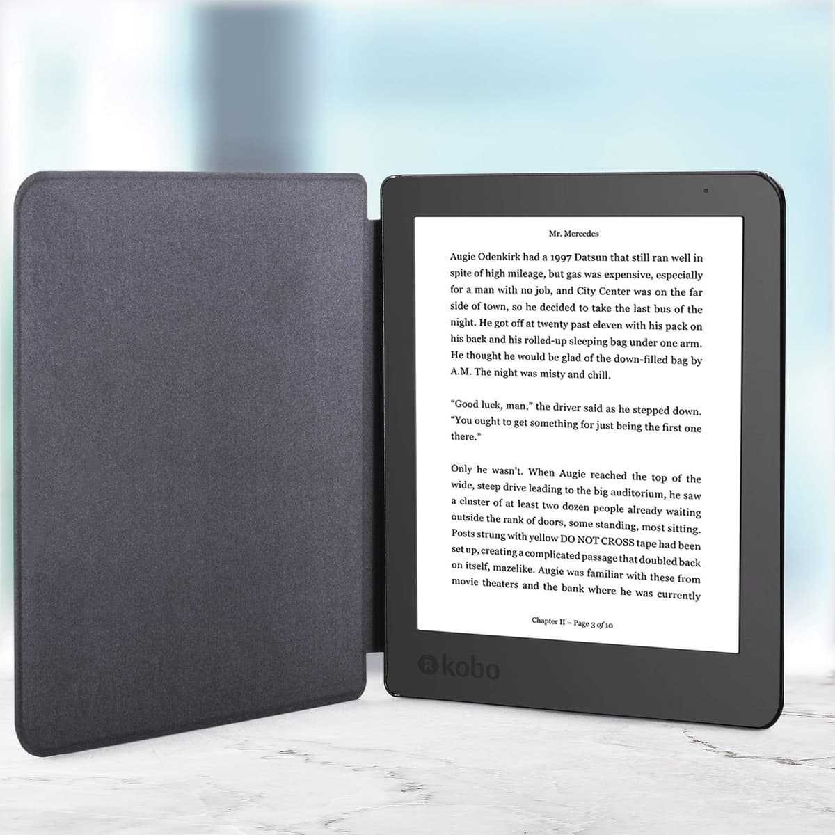 Forefront Cases Funda para Kobo Aura Edition 2 (Modelo: N236, 2016) - Delgado, Ligera y Protectora Funda para Kobo Aura Edition 2 (6") - Smart Auto Sueño Estela Función (Carcasa) - Negro — view 7