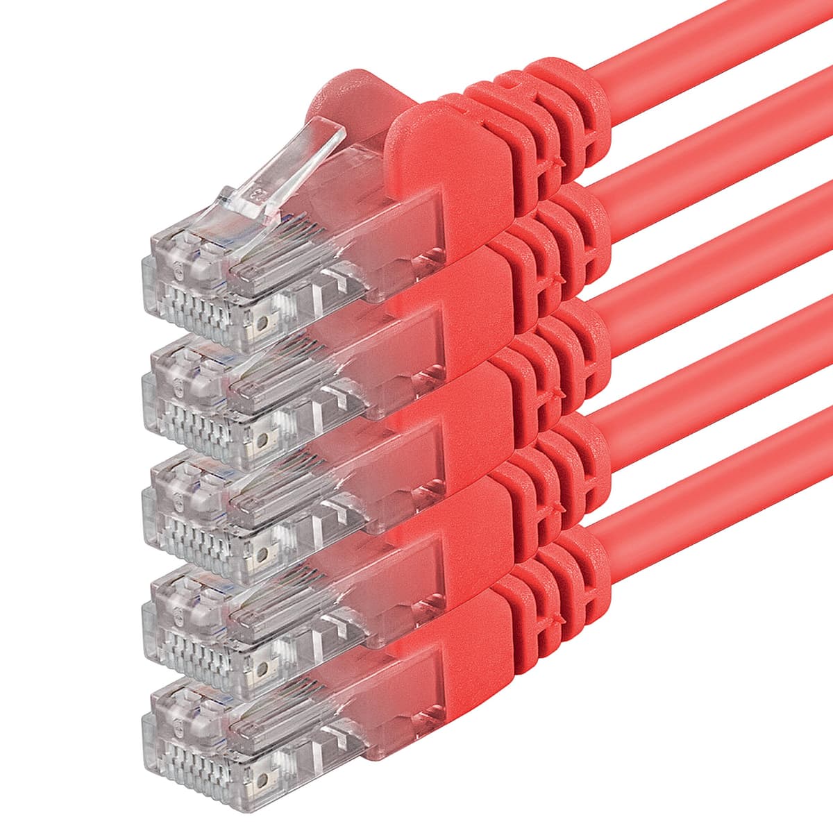 1aTTack.de 0.25m - black - 10 pieces - (PACK) - CAT.6 CAT6 Ethernet LAN network cable 1000 Mbit/s patch cable — view 130