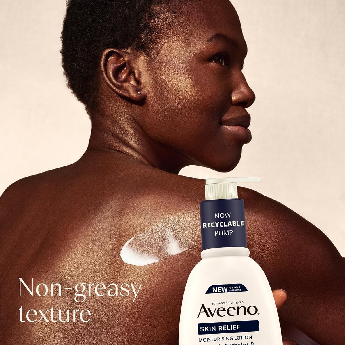Aveeno Skin Relief Moisturising Lotion, With Soothing Triple Oat Complex & Shea Butter, Suitable For Sensitive Skin, 72-Hour Intense Hydration, Helps Relieve Very Dry and Tight Skin, Unscented, 500ml Other 500 ml (Pack of 1) — view 5