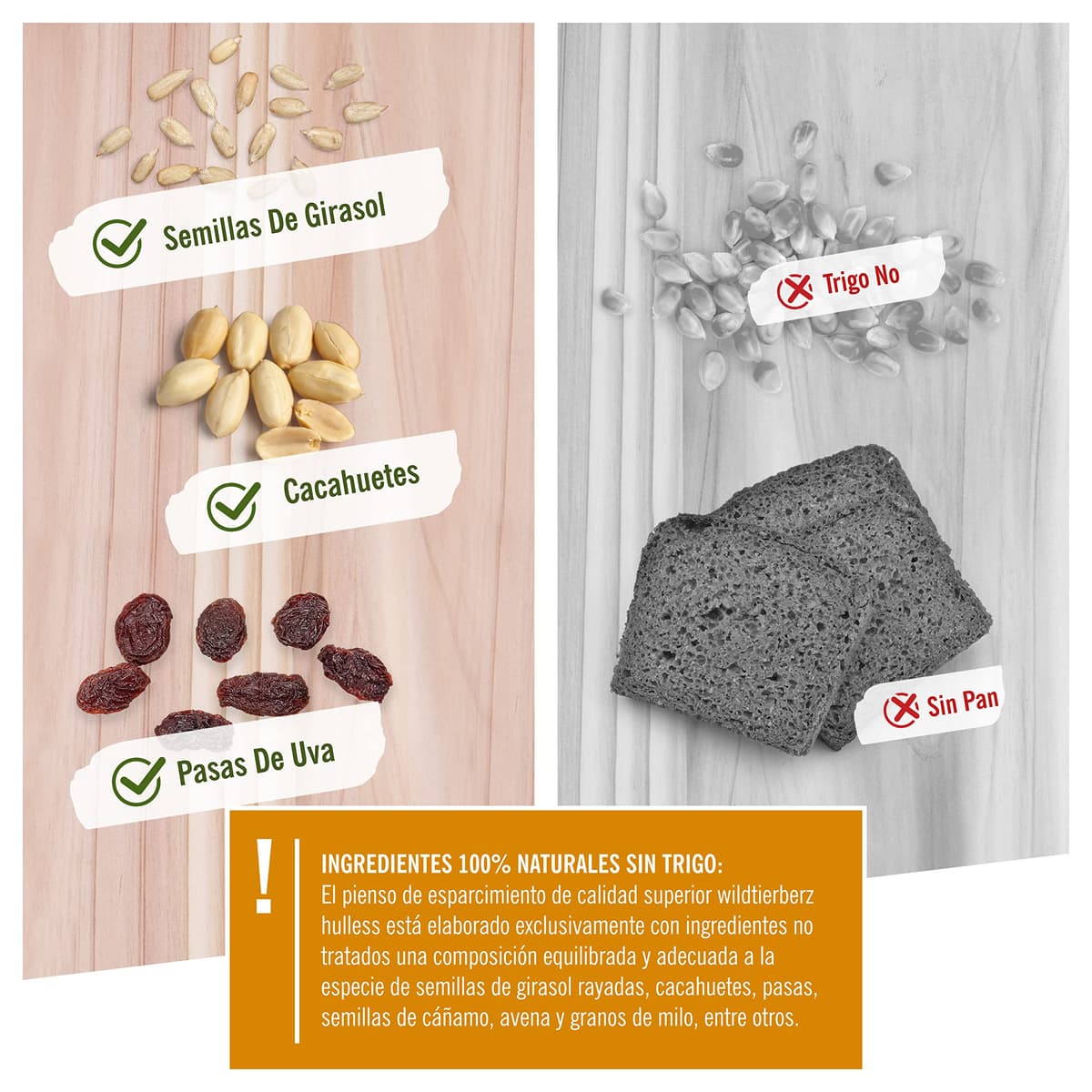 wildtier herz I Alimentación para Pájaros - sin Cáscara - Consistencia Fina (5kg) I Comida de Aves para Alimentos - Alimento para Aves — view 3