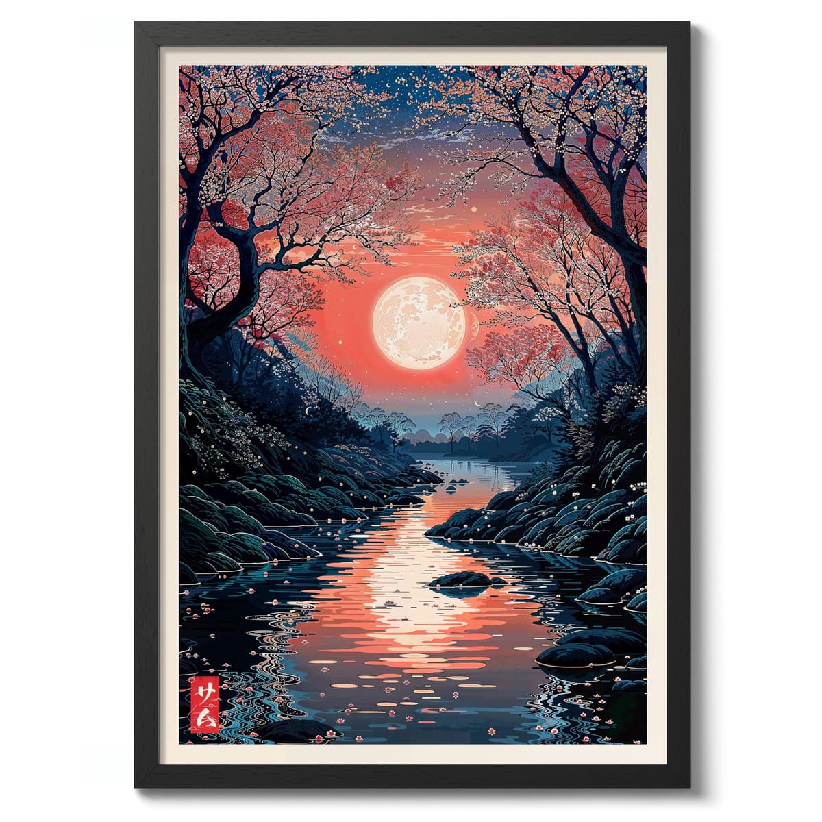Tokyo Tea House Anime Woodblock Poster Modern Ukiyo-E, Japanese Cartoon Illustration Print, Archival Matte, A4 (Print Only) - 29.7x21cm — view 37
