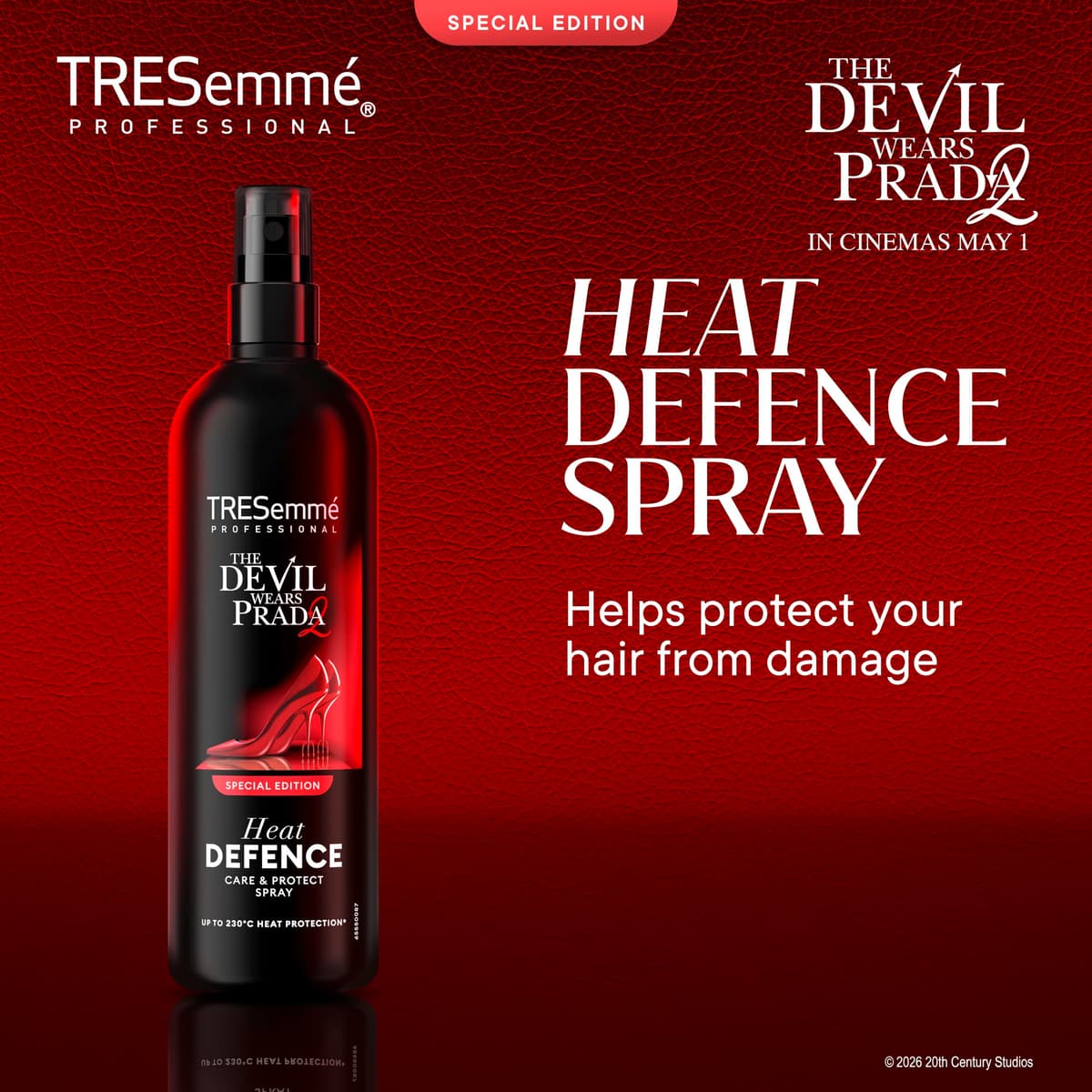 TRESemme Devil Wears Prada 2 Special-Edition Heat Protect Heat Defence Spray Hair Spray up to 230°C* for all hair types 270 ml — view 3