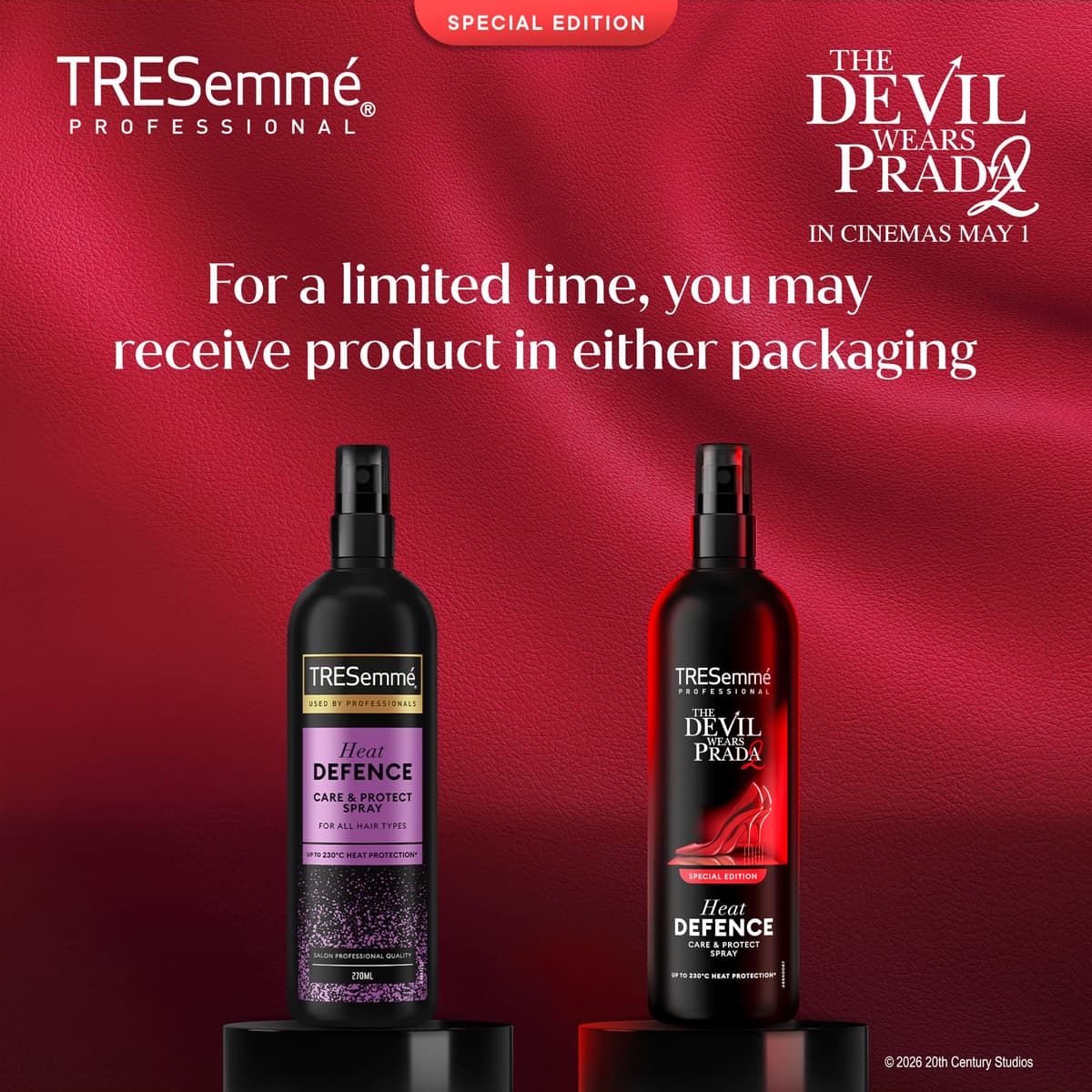 TRESemme Devil Wears Prada 2 Special-Edition Heat Protect Heat Defence Spray Hair Spray up to 230°C* for all hair types 270 ml — view 6