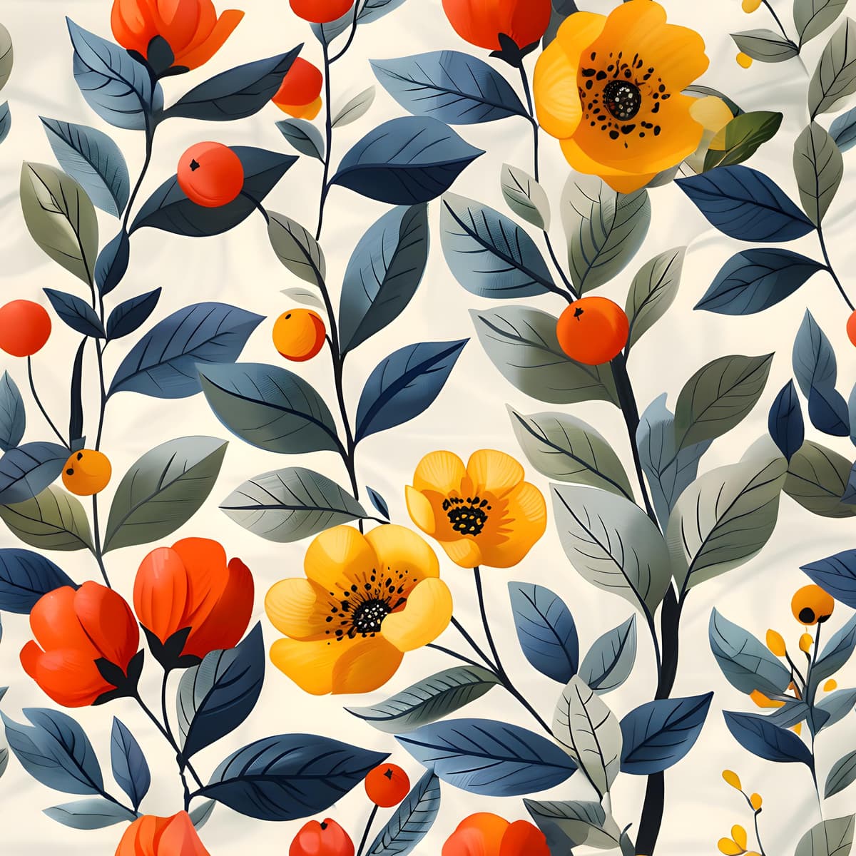 myforHD Papel Pintado Autoadhesivo Flores Papel de Pared Papel Adhesivo para Muebles Removible Impermeable Estilo Retro Vinilo PVC Pegatina Decorativos Pared Salon Papel Pared Dormitorio — view 37