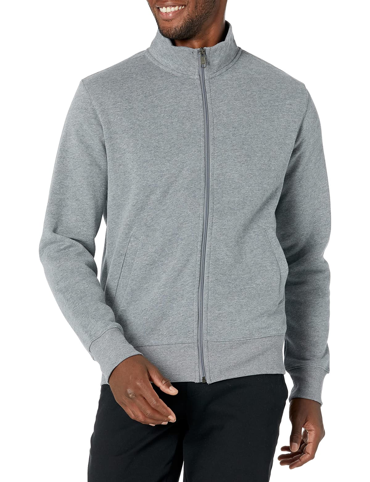 Amazon Essentials Sudadera de Forro Polar con Cremallera y Cuello Semicisne, Corte Estándar y Peso Medio Hombre — view 14