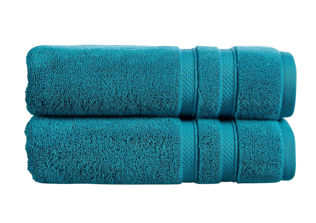 Christy Chroma Bath Towels | Set of 2 | Highly Absorbent Heavyweight 675GSM | Bold and Bright | Soft Velvety Smooth Bathroom Shower Towels | 100% Cotton | Sustainably Made | Ash Grey — view 11