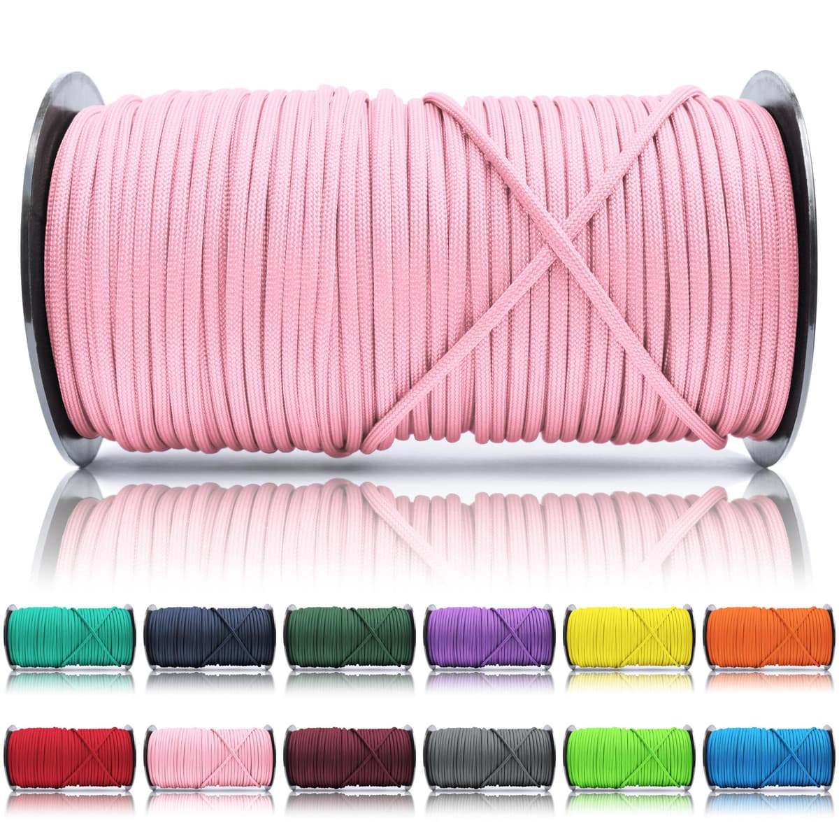 Ganzoo Paracord 550, Cuerda de 4 mm, 30 Metros, Poliéster, Tipo 3-7 Hilos Interiores, Correa de Perro Collar Pulsera, Camping Supervivencia y Cuerda Multiusos, Verde Oscuro — view 86
