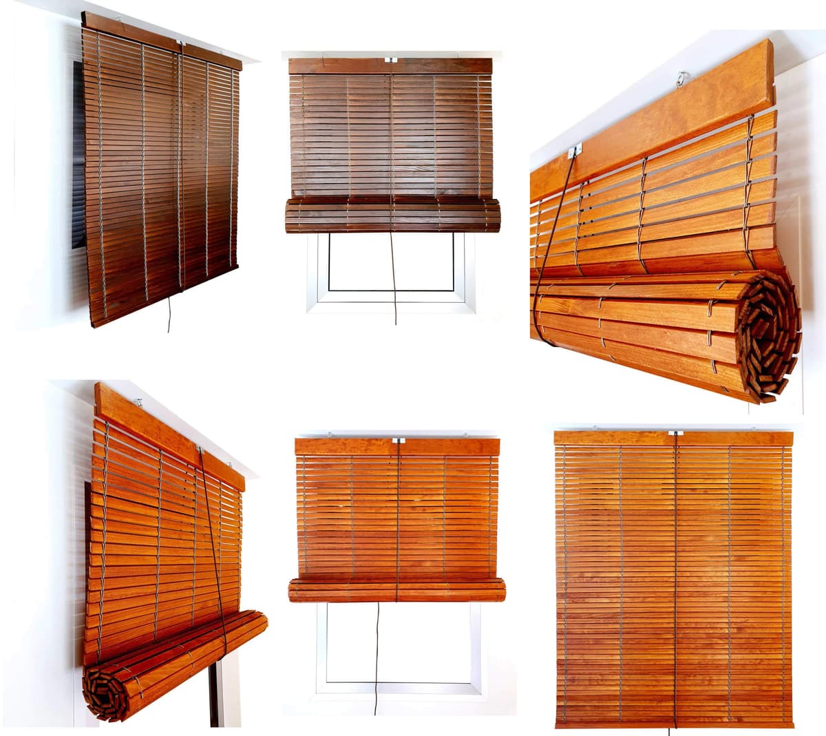 Persiana Alicantina Exterior/Persiana de Madera Exterior Enrollable. Medida Ancho X Alto Color: Avellana. Medidas: 56cm x 120cm — view 5
